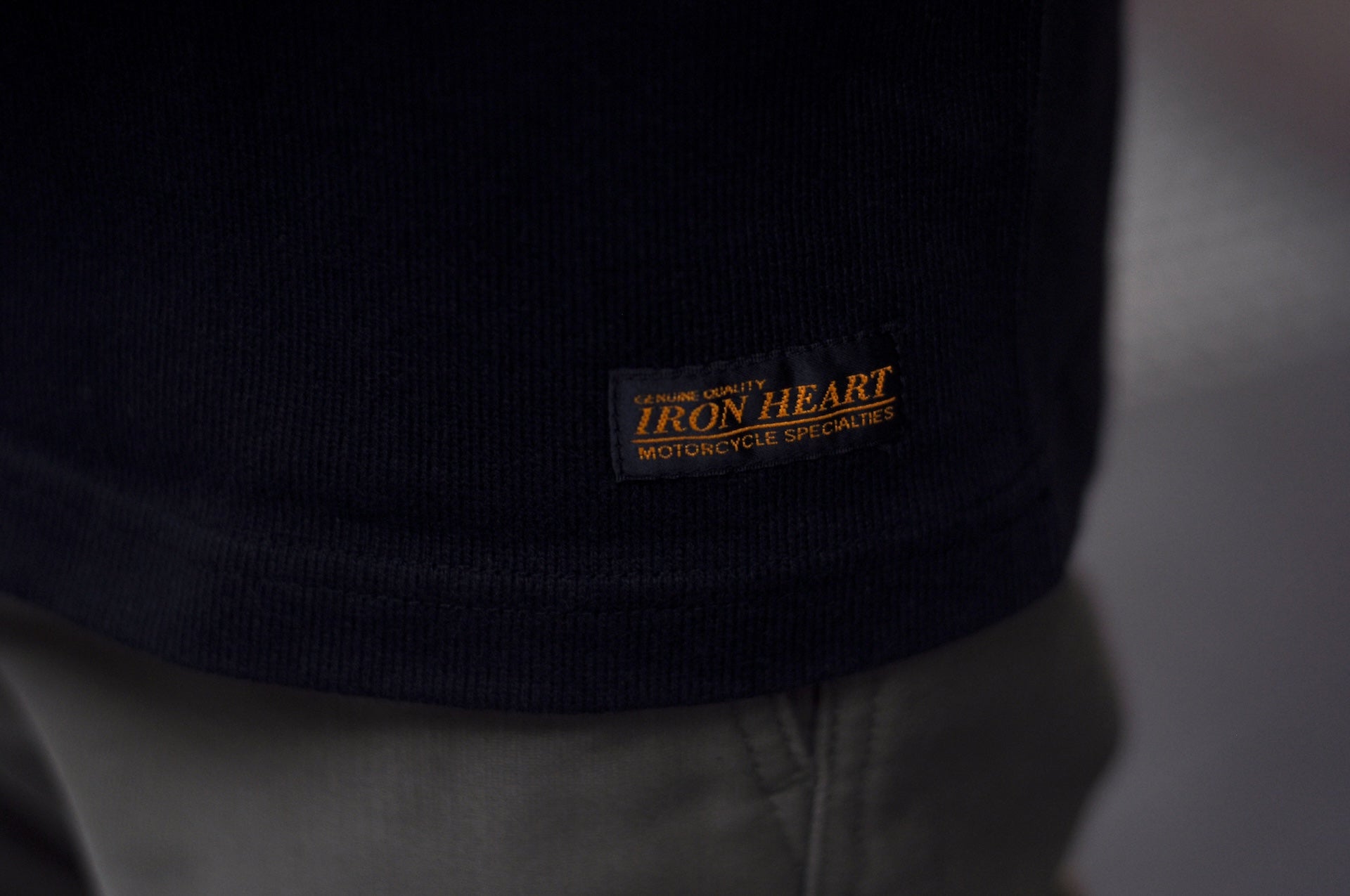 Iron Heart 11oz Cotton Knit L/S Crew Neck Sweater (Black)