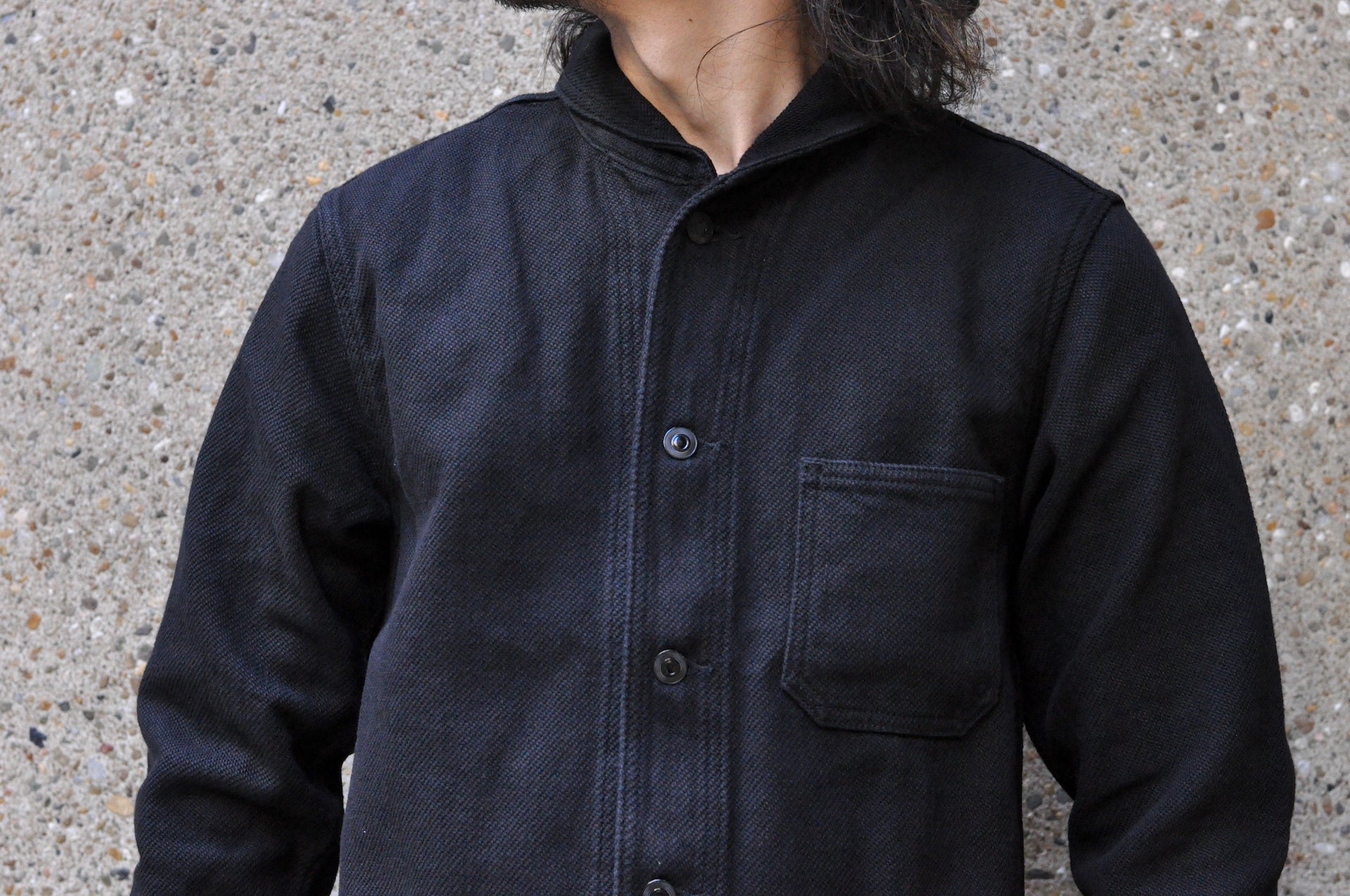 Momotaro 12oz Dobby Coverall Jacket (Black)