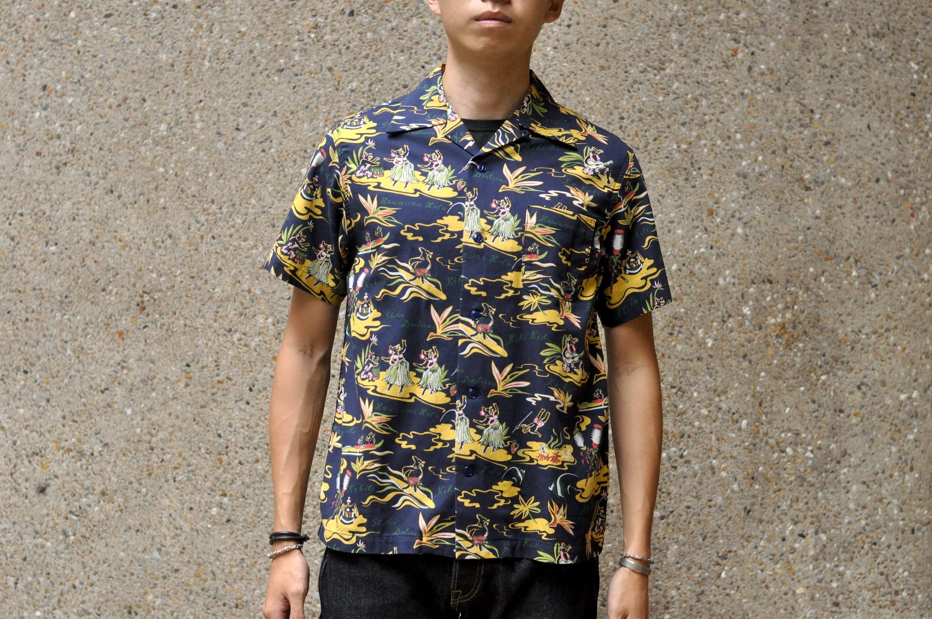 Studio D'Artisan Lightweight "Hawaiian Hula" Aloha S/S Shirt