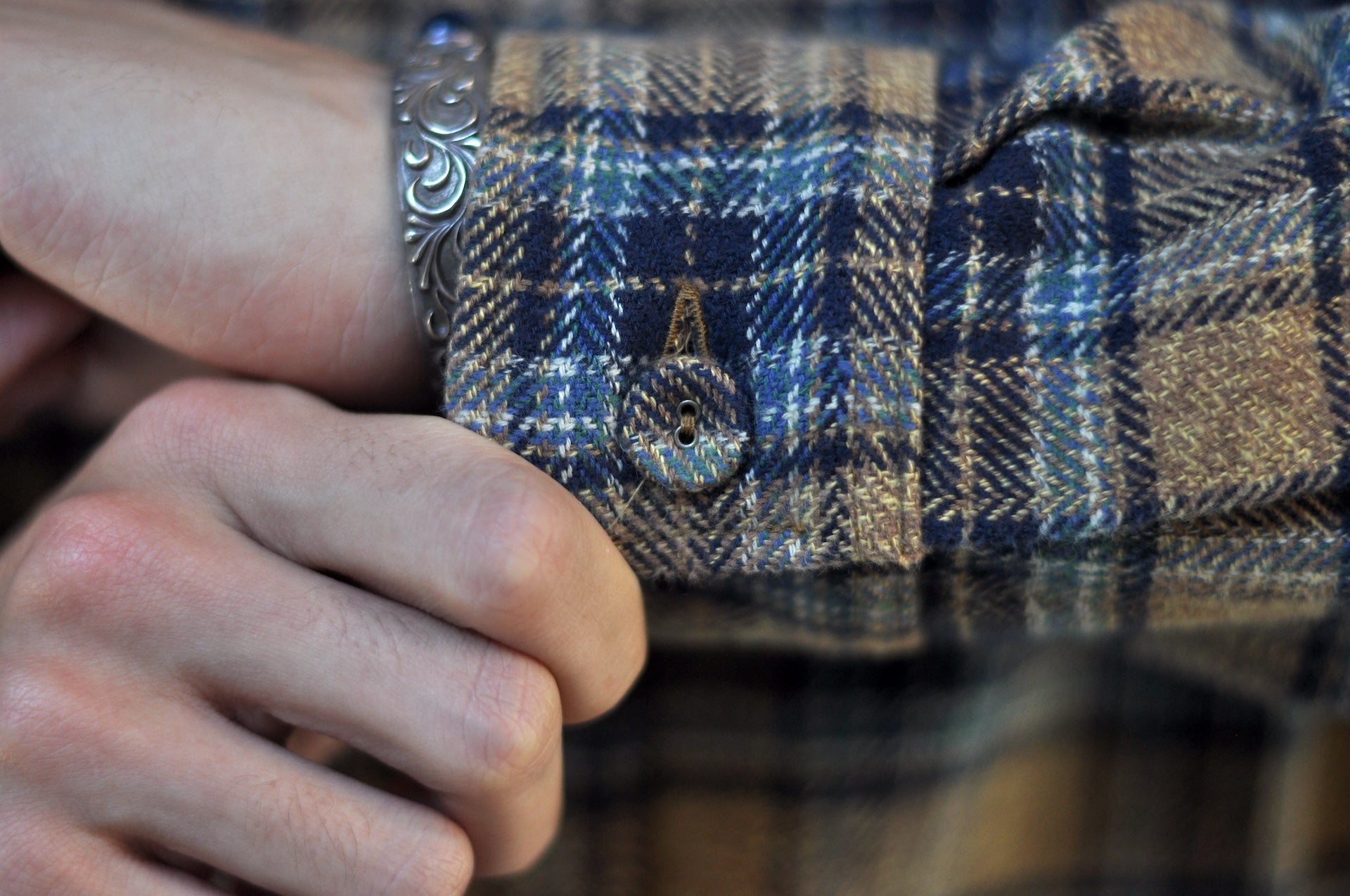 Pure Blue Japan 11oz "Cotton Tweed" Flannel Early Workshirt (Beige)