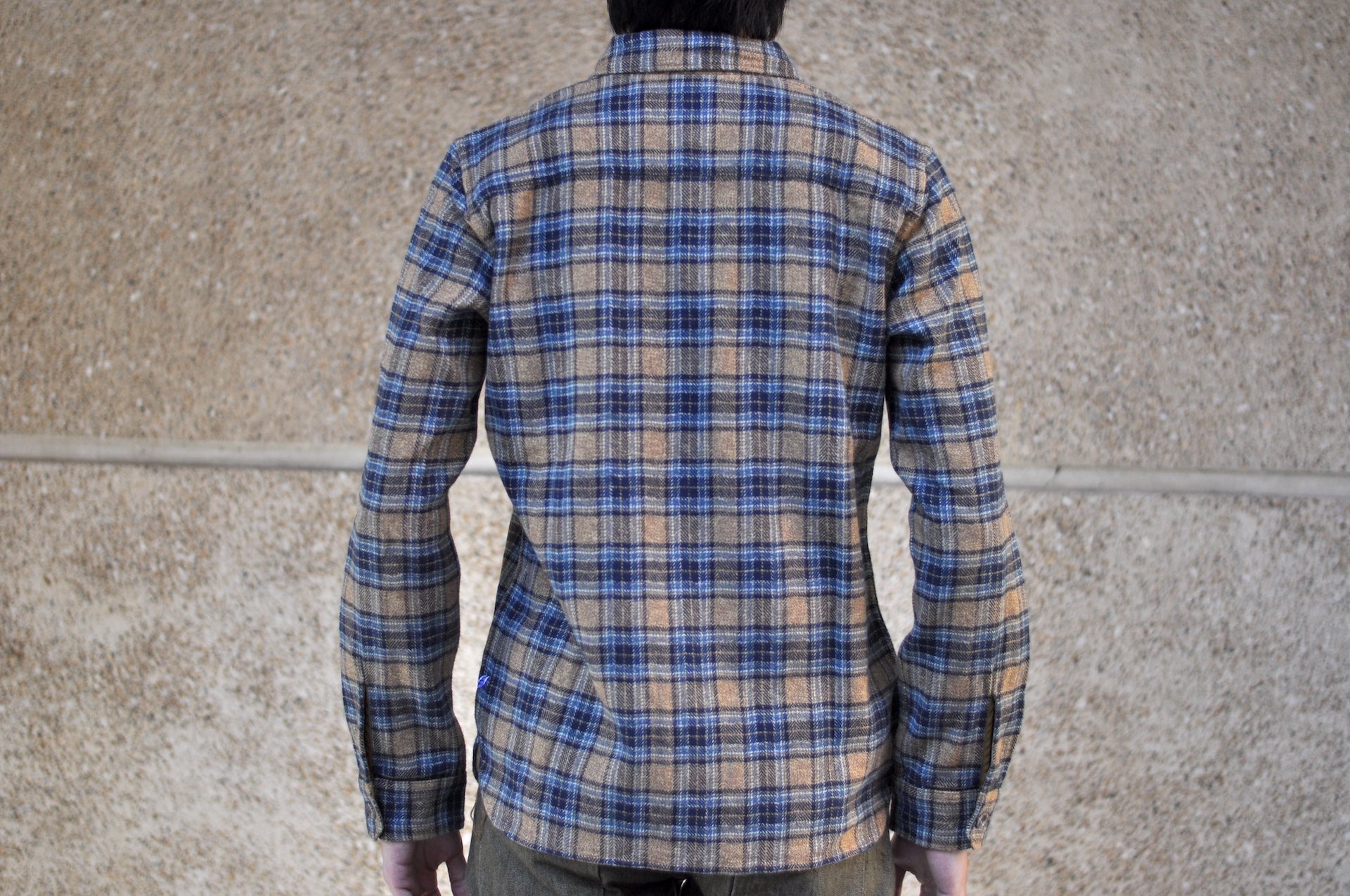 Pure Blue Japan 11oz "Cotton Tweed" Flannel Early Workshirt (Beige)