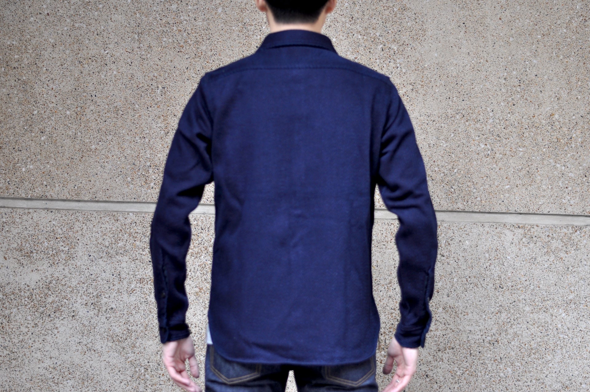 Iron Heart 14oz Heavyweight Indigo Dyed Kersey Work Shirt