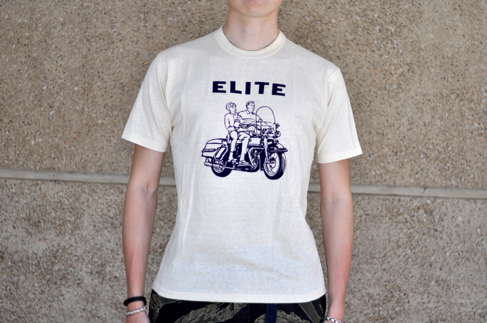 Freewheelers "Elite" Loopwheeled Tee (Straw Cream)