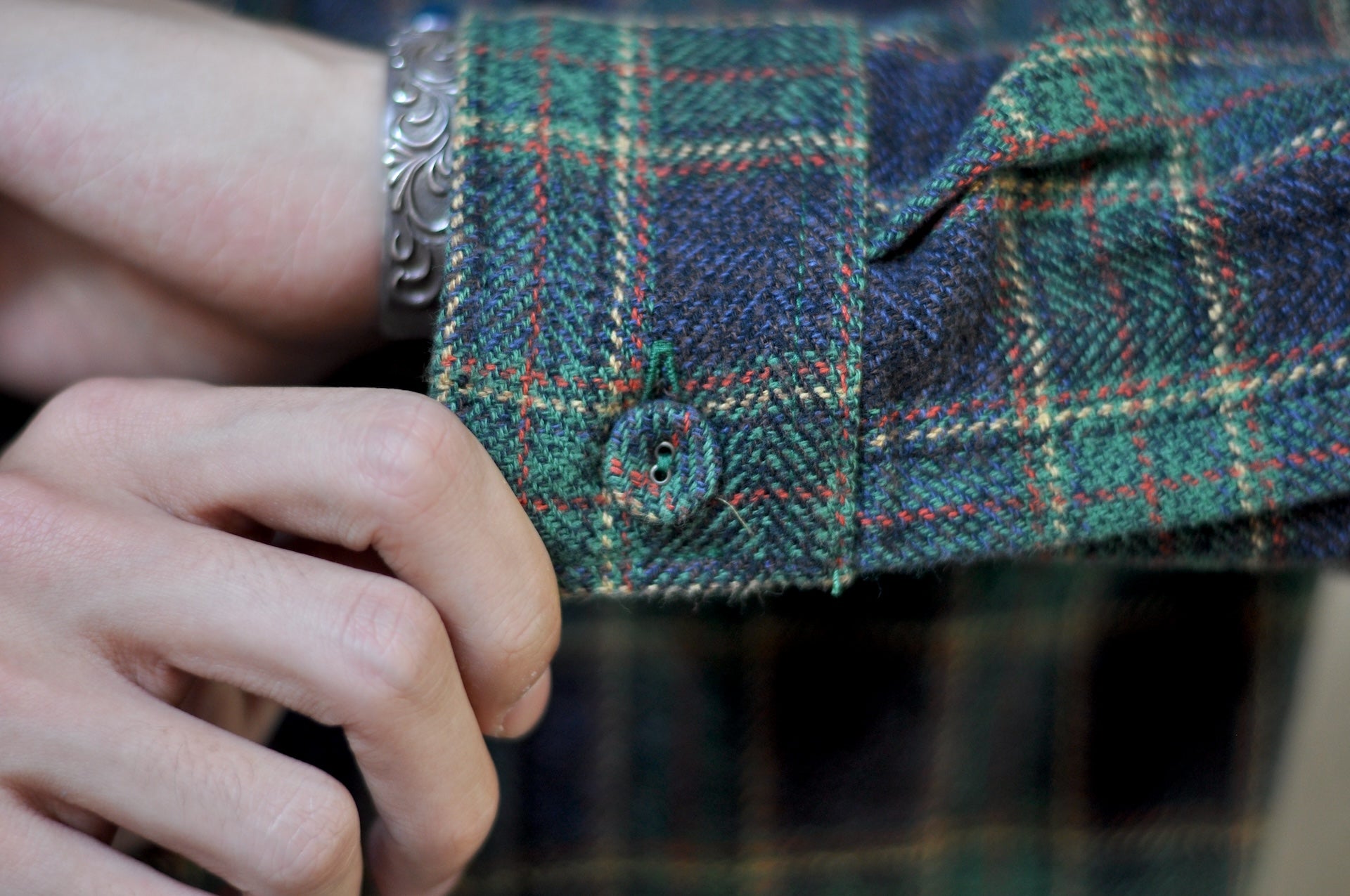 Pure Blue Japan 11oz "Cotton Tweed" Flannel Early Workshirt (Green)