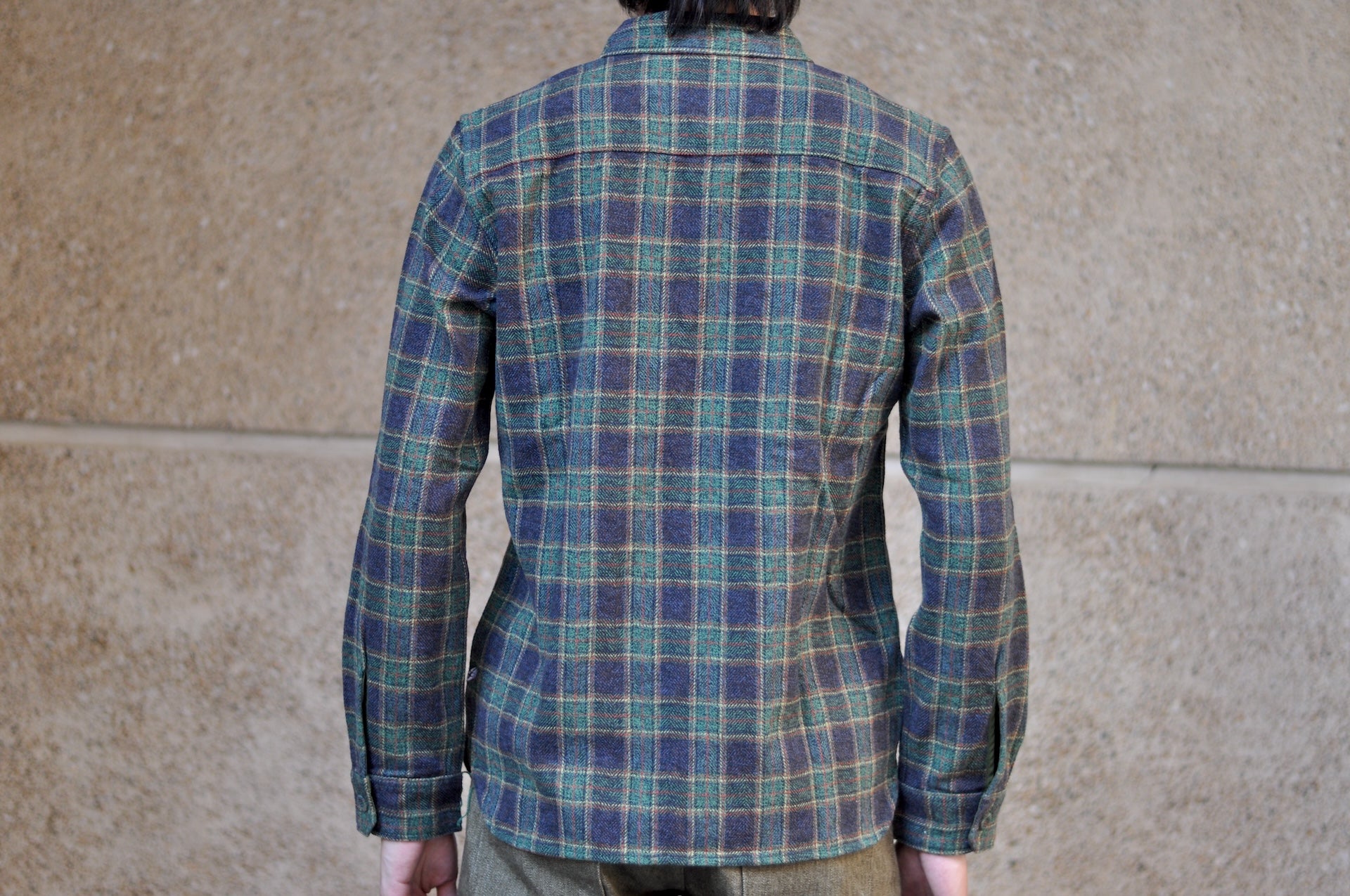 Pure Blue Japan 11oz "Cotton Tweed" Flannel Early Workshirt (Green)