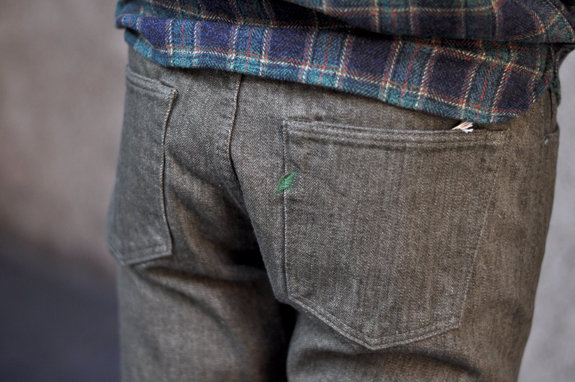 Pure Blue Japan 14oz OL-14oz-019 "Olive Branch" Denim (Relaxed Tapered fit)
