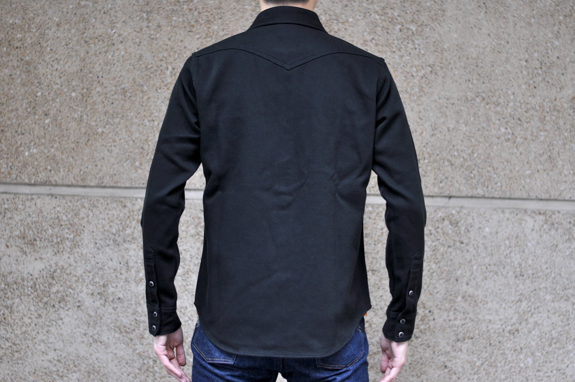 Iron Heart 14oz Heavyweight Kersey Western Shirt (Black)