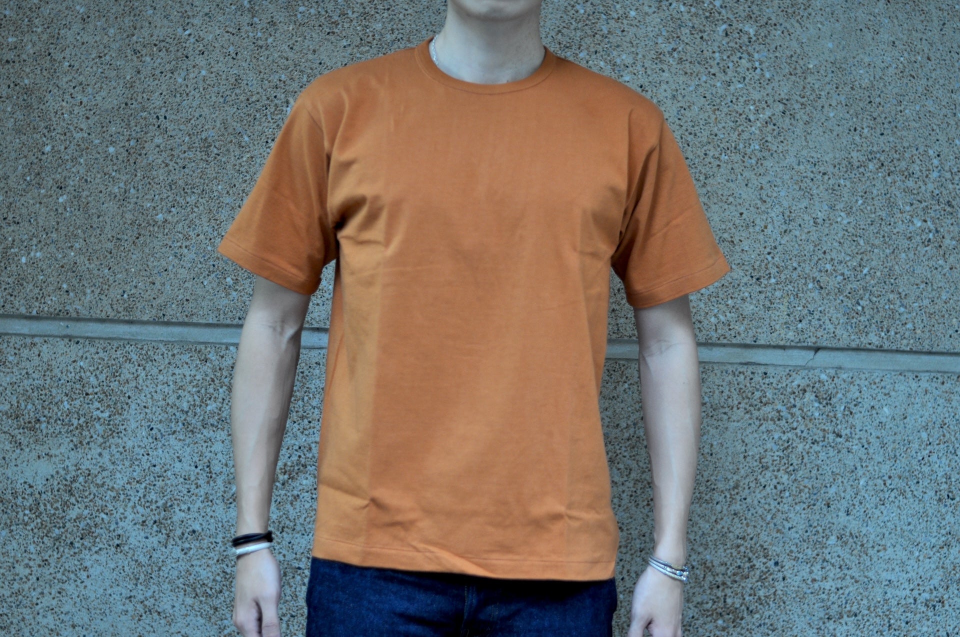 Denime X Warehouse Co. 7oz Loopwheeled Plain Tee (Brick)