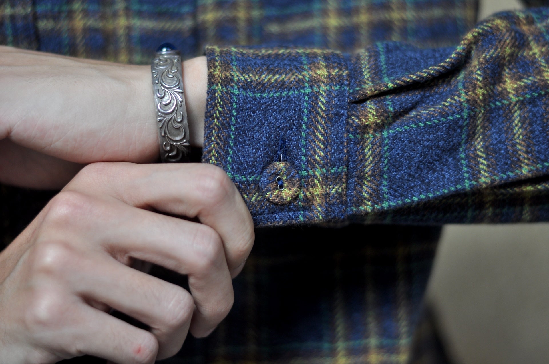 Pure Blue Japan 11oz "Cotton Tweed" Flannel Early Workshirt (Navy)