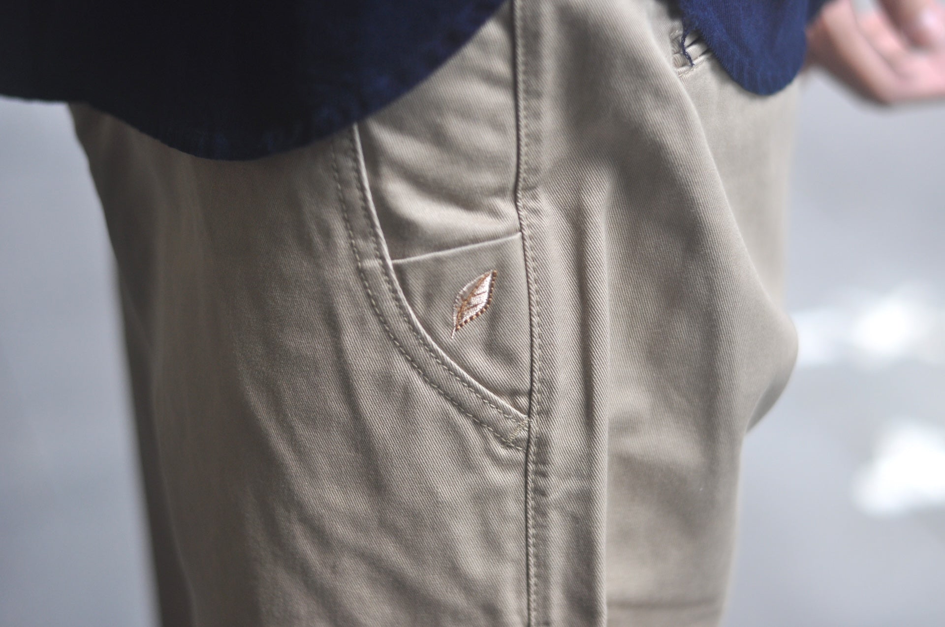 Pure Blue Japan 11oz “Dry-Touch” High-Density Chino Trousers (Light Beige)