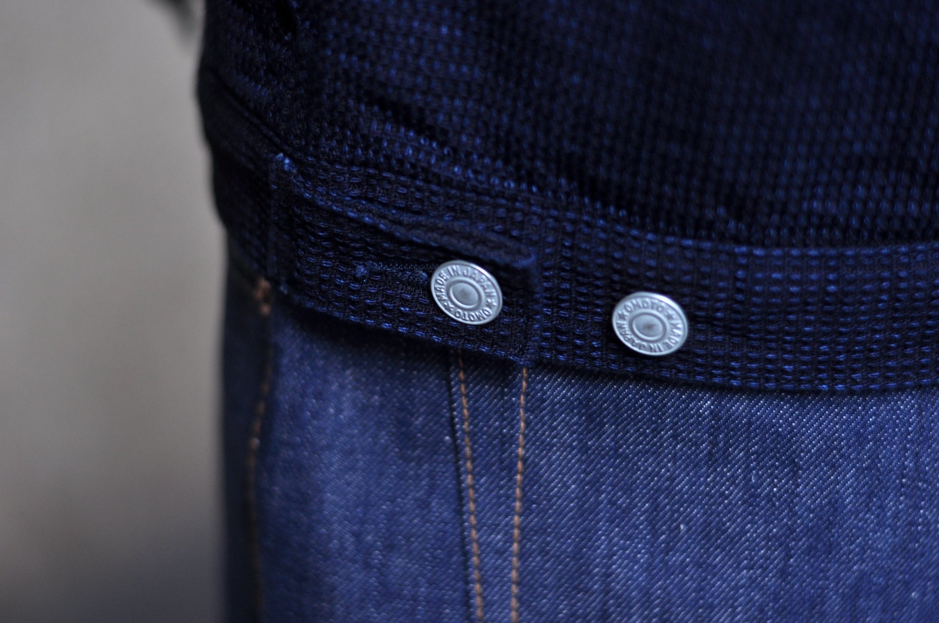 Omoto Denim 12oz Indigo Dyed "Cube Sashiko" Modified Type 2 Jacket