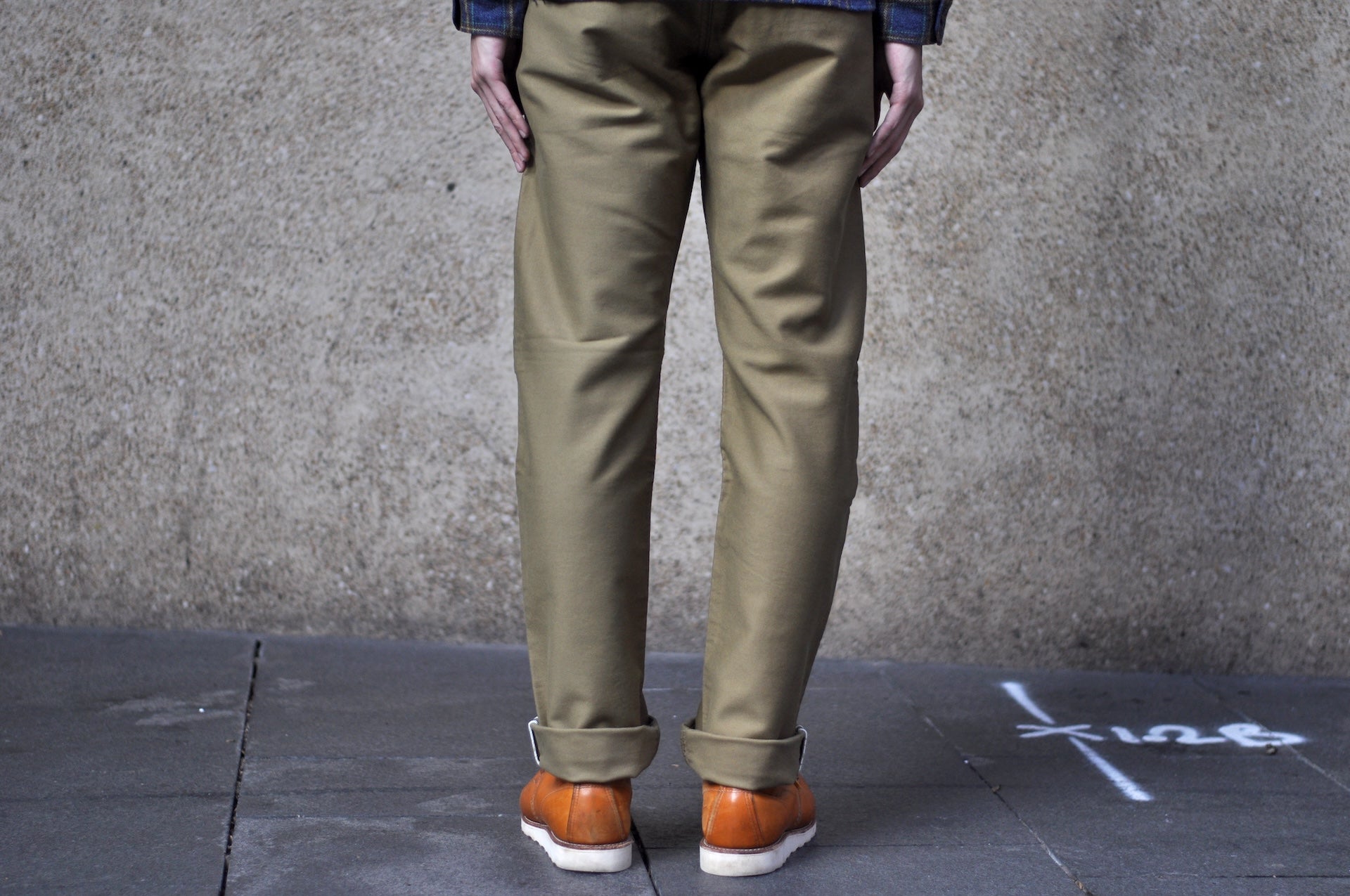 Pure Blue Japan 12oz Moleskin "Worker's Chinos" (Olive)