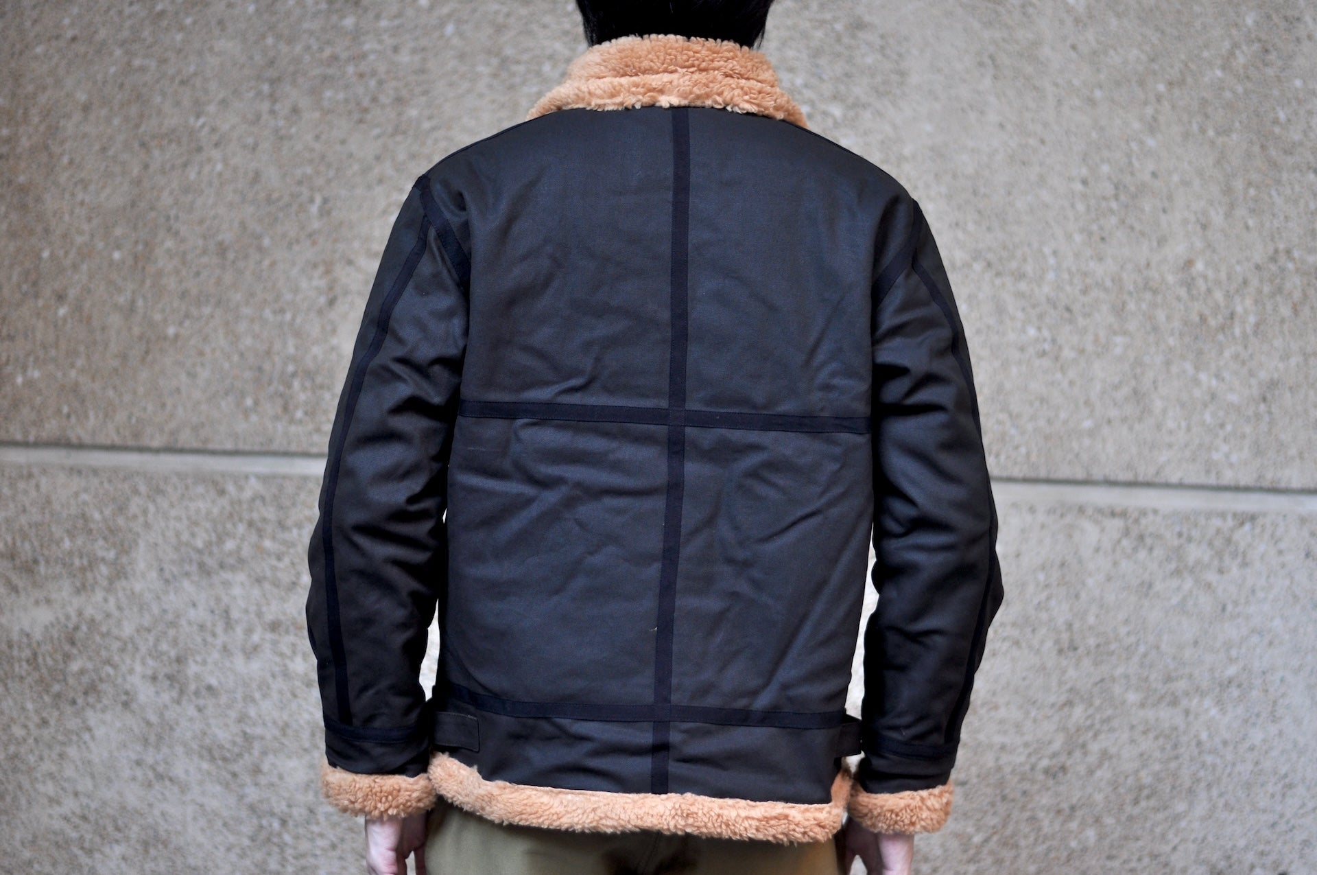 Samurai Black Coated Duck Canvas B-3 Flight Jacket