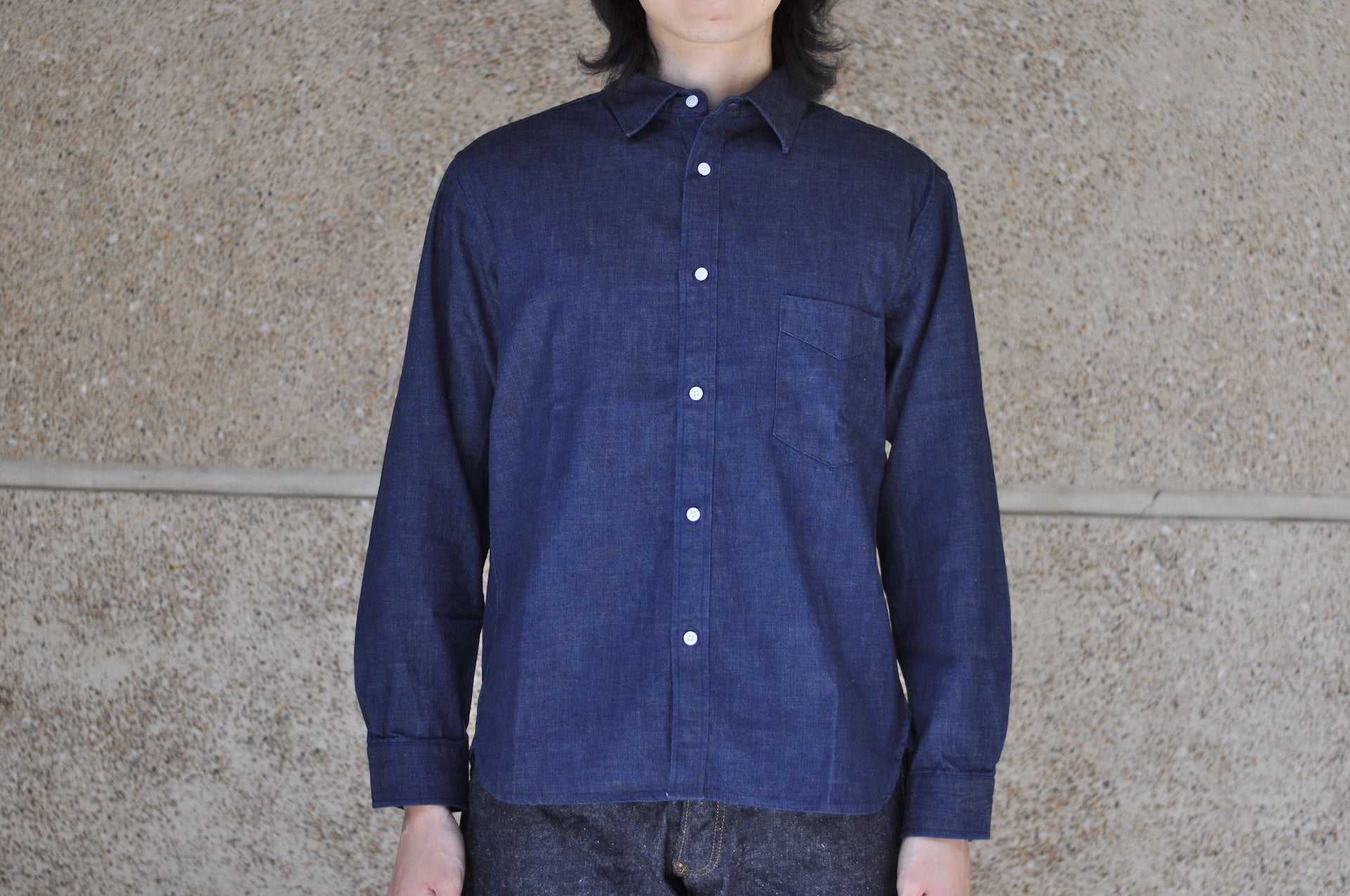 Japan Blue 8oz Indigo Dyed “Military Denim” B.D. Oxford Shirt