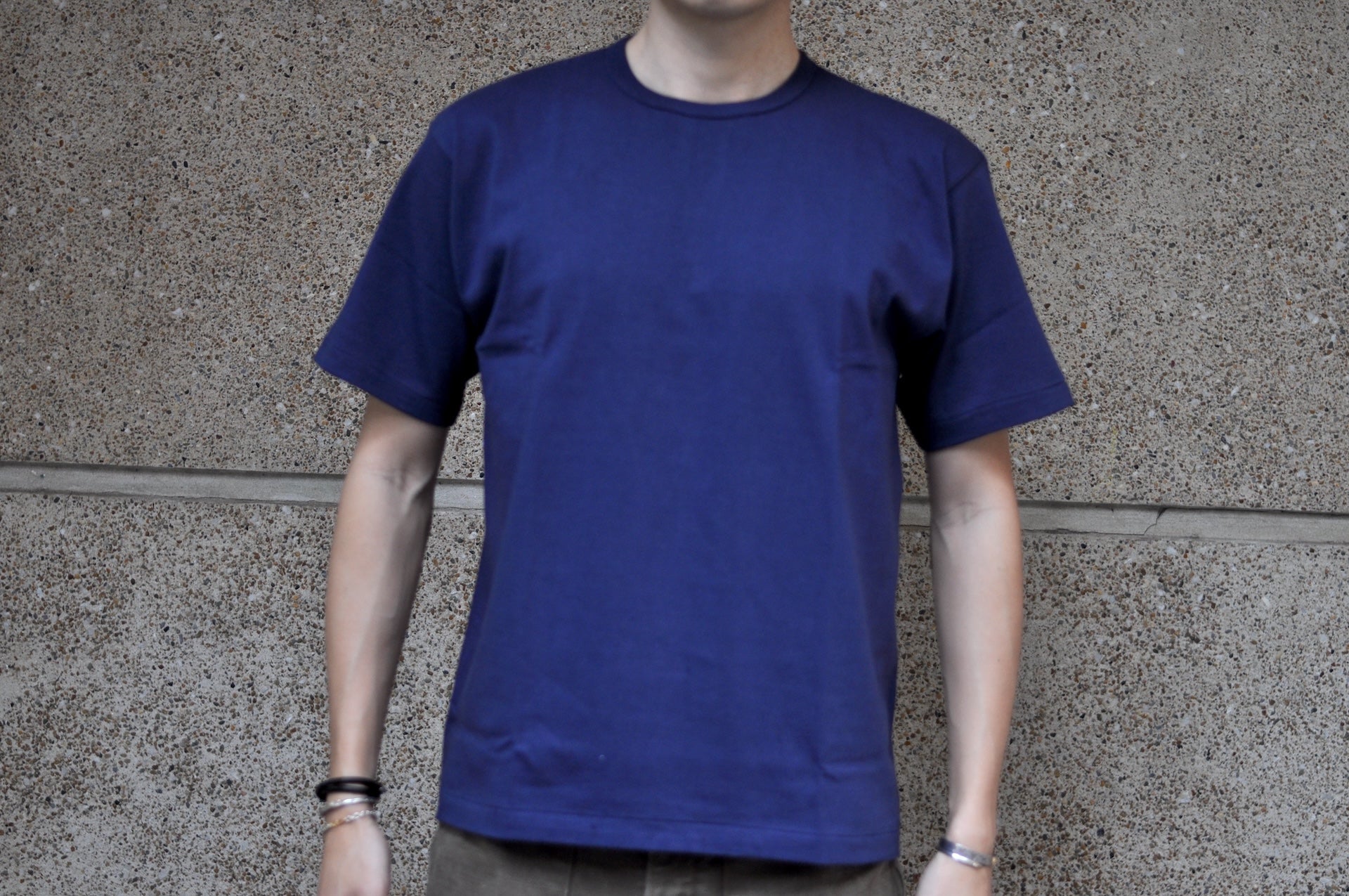 Denime X Warehouse Co. 7oz Loopwheeled Plain Tee (Ink Navy)