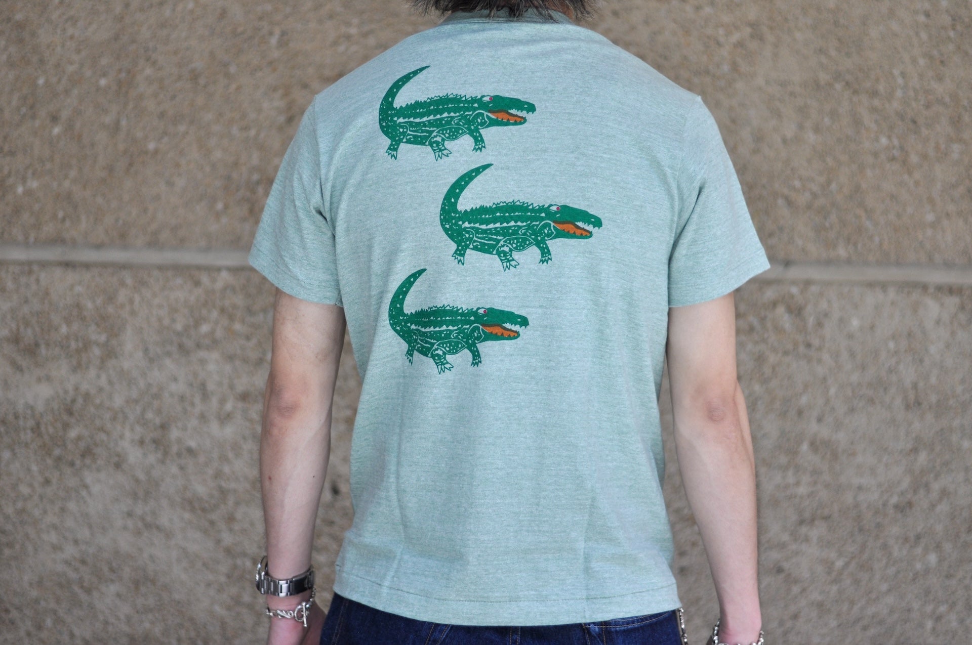 Warehouse 5.5oz "Alligator" Athletic Loopwheeled Tee (Green)