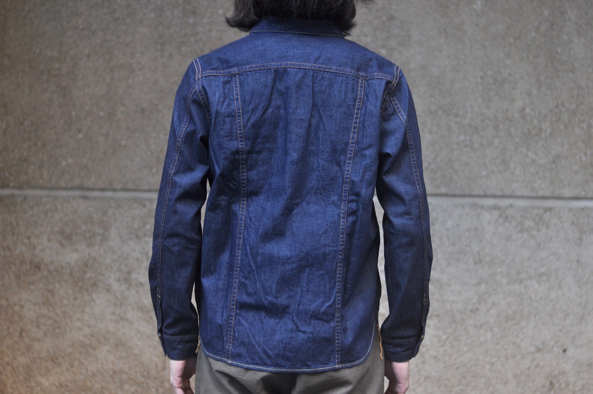 Pure Blue Japan 8oz Denim "Type 3" Jacketed Shirt (Grand Indigo)