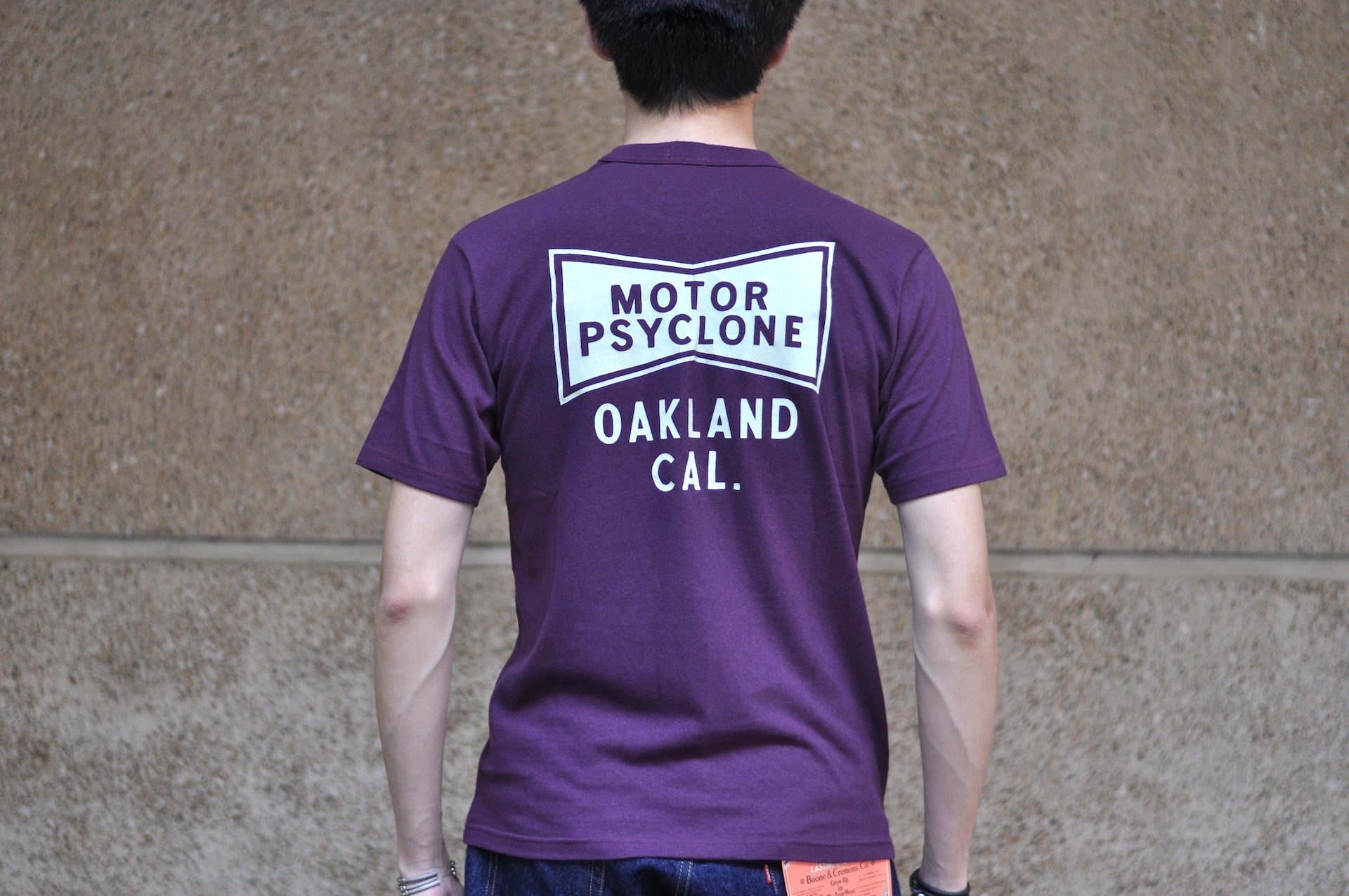 Freewheelers "Screaming Eagle" Loopwheeled Pocket Tee (Plum Crazy)