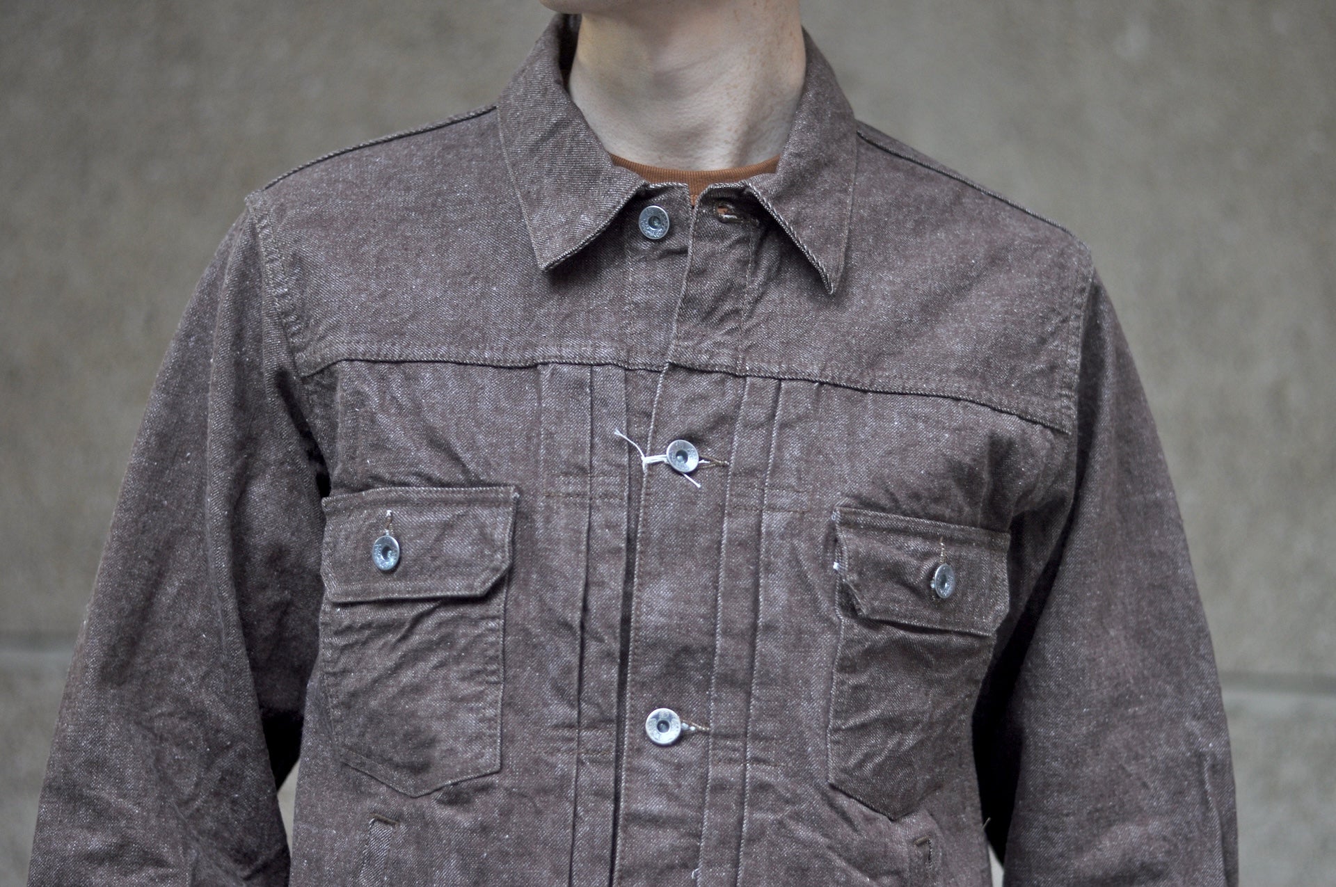 Samurai 15oz “Kanoko Brown” Modified Type 2 Denim Jacket