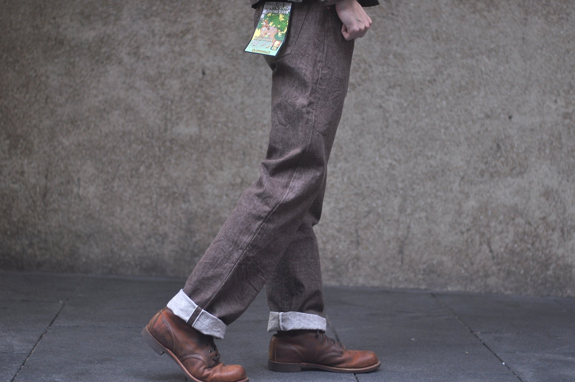 Samurai 15oz “Kanoko Brown” S0150BRX Denim (Regular Straight Fit)