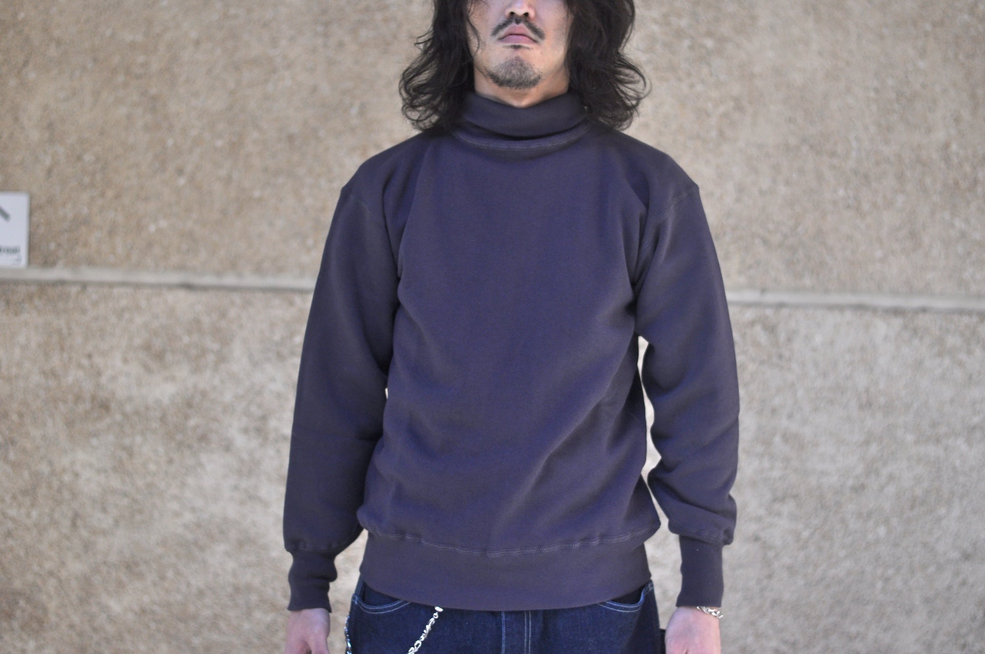 Warehouse Co. Lot. 468 10oz "High-Neck" Loopwheeled Sweatshirt (Navy)