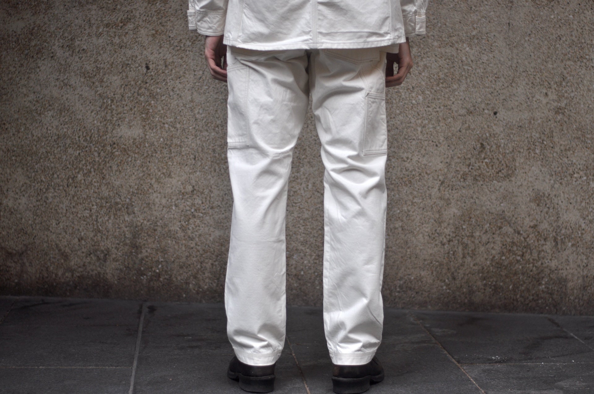 Freewheelers 11oz Lot. 102 "Ironalls" Cotton Drill Overalls (Raw White)