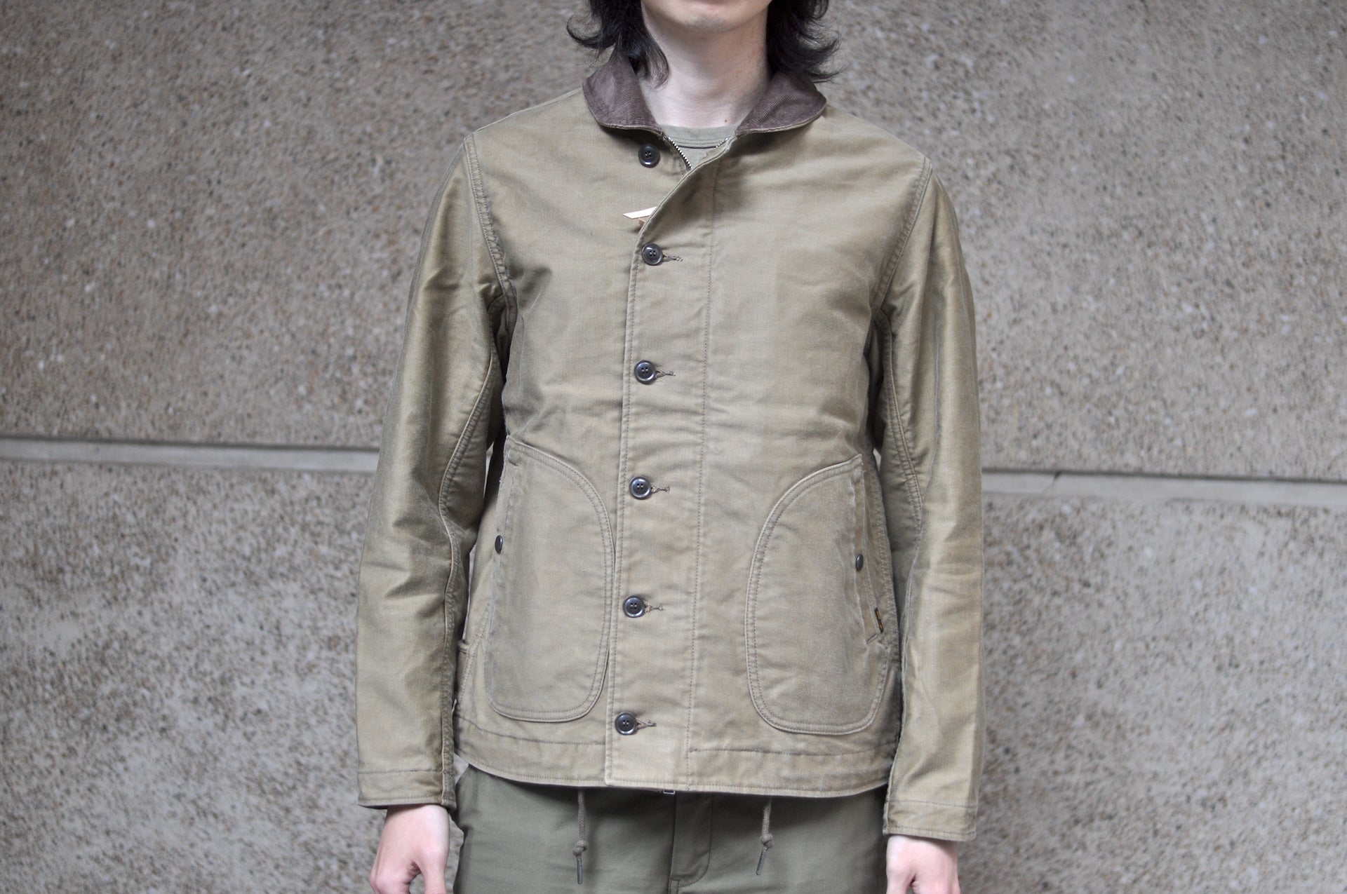 Iron Heart 12oz Whipcord "Multi-Season" N-1 Deck Jacket (Khaki)