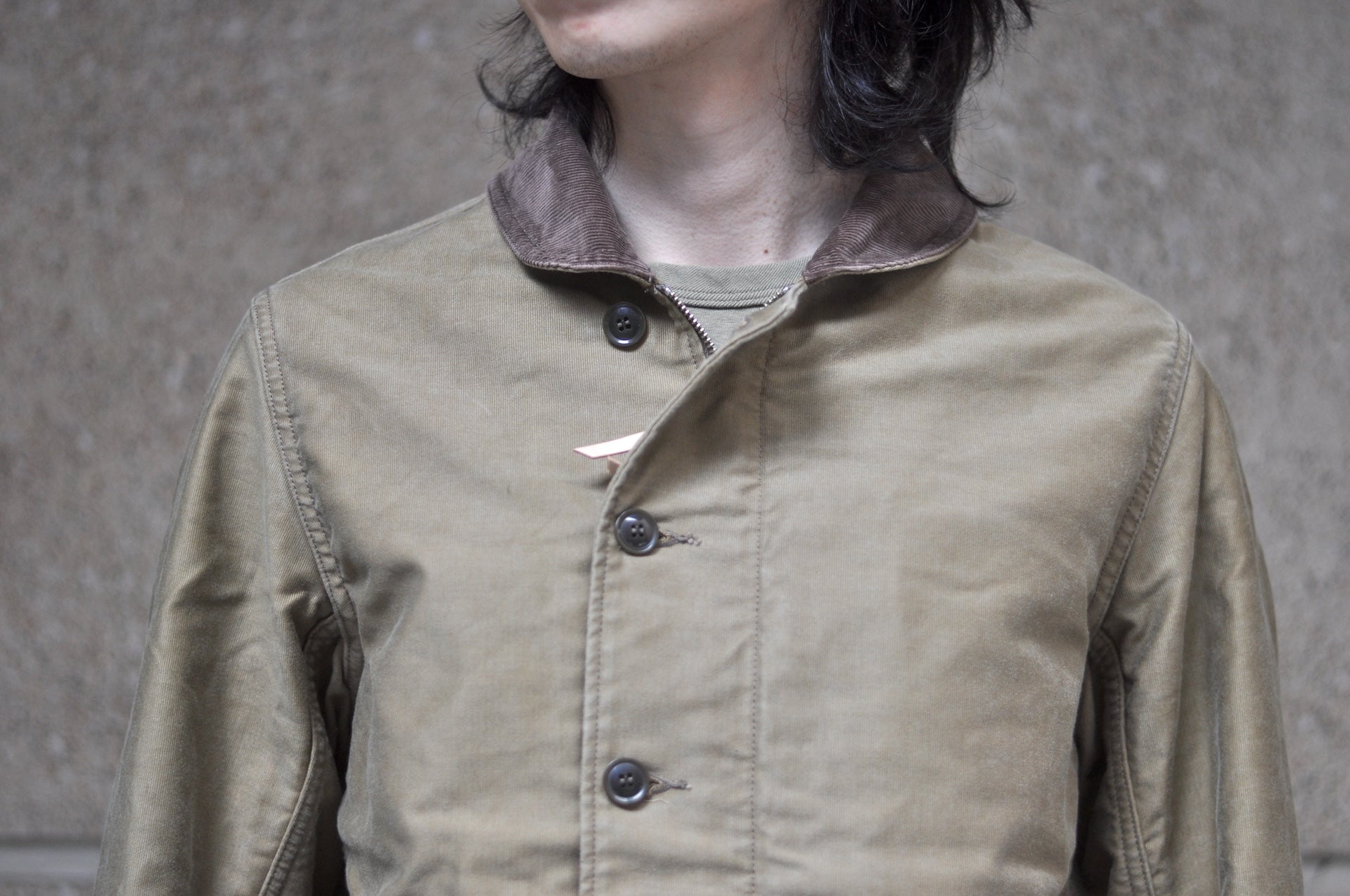 Iron Heart 12oz Whipcord "Multi-Season" N-1 Deck Jacket (Khaki)