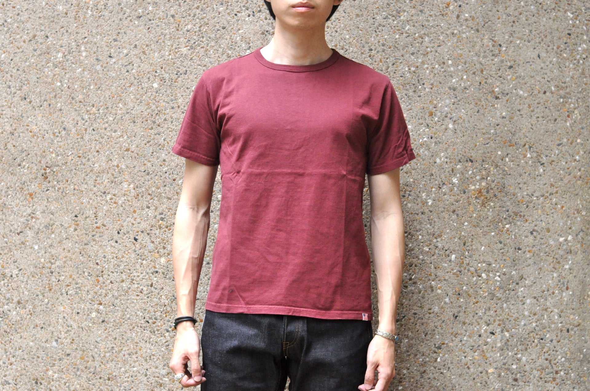 Studio D'Artisan 7oz 'USA Cotton' Loopwheeled Tee (Burgundy)