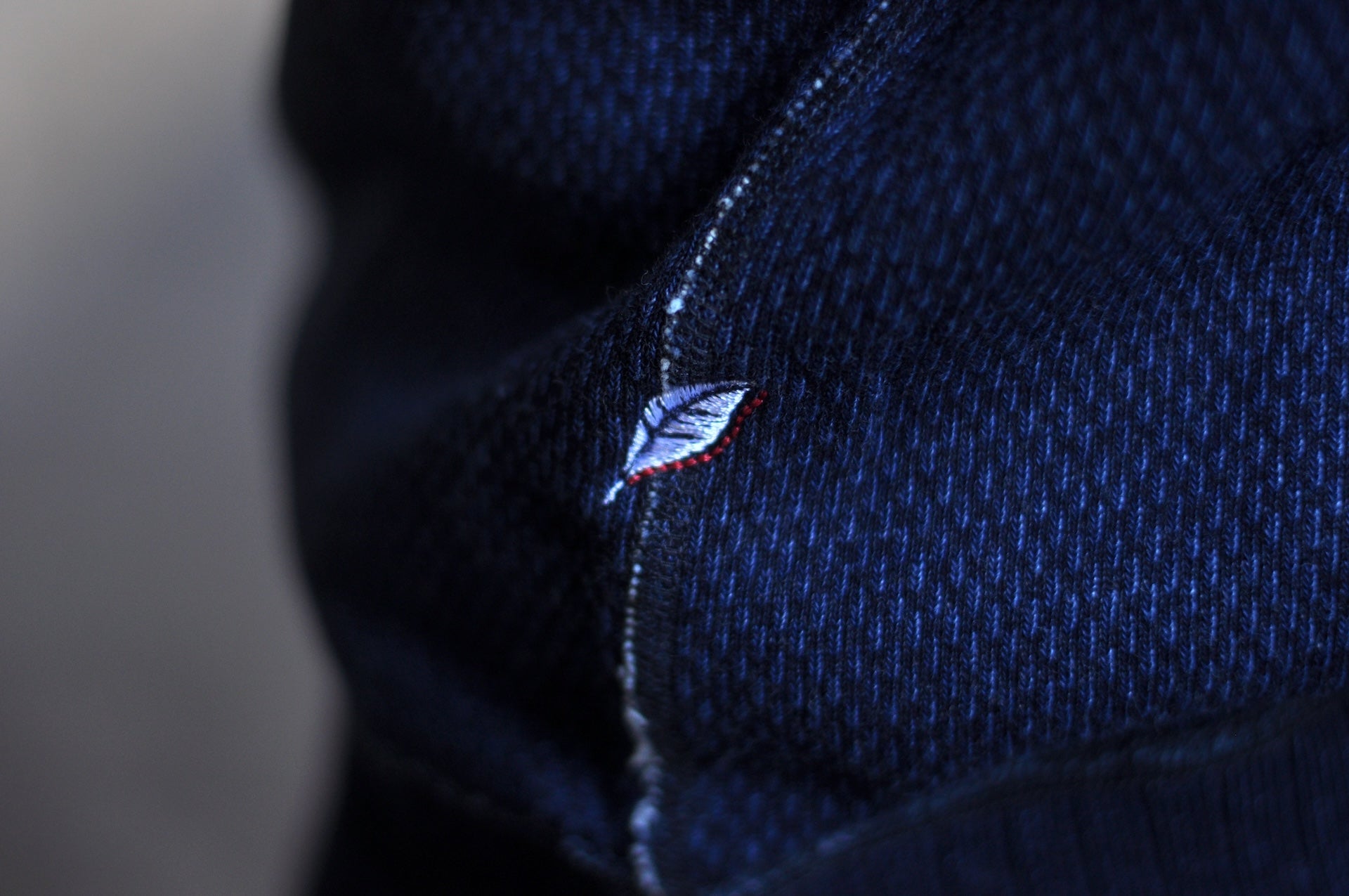 Pure Blue Japan Indigo Dyed "Sashiko" Raglan Pullover