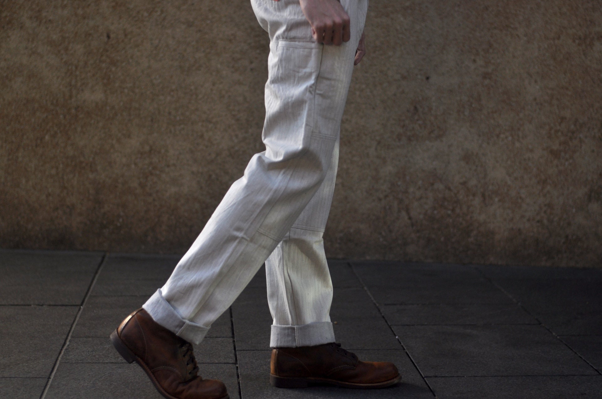 Samurai 13oz HBT Denim Double-Knee Work Pants (Oatmeal)