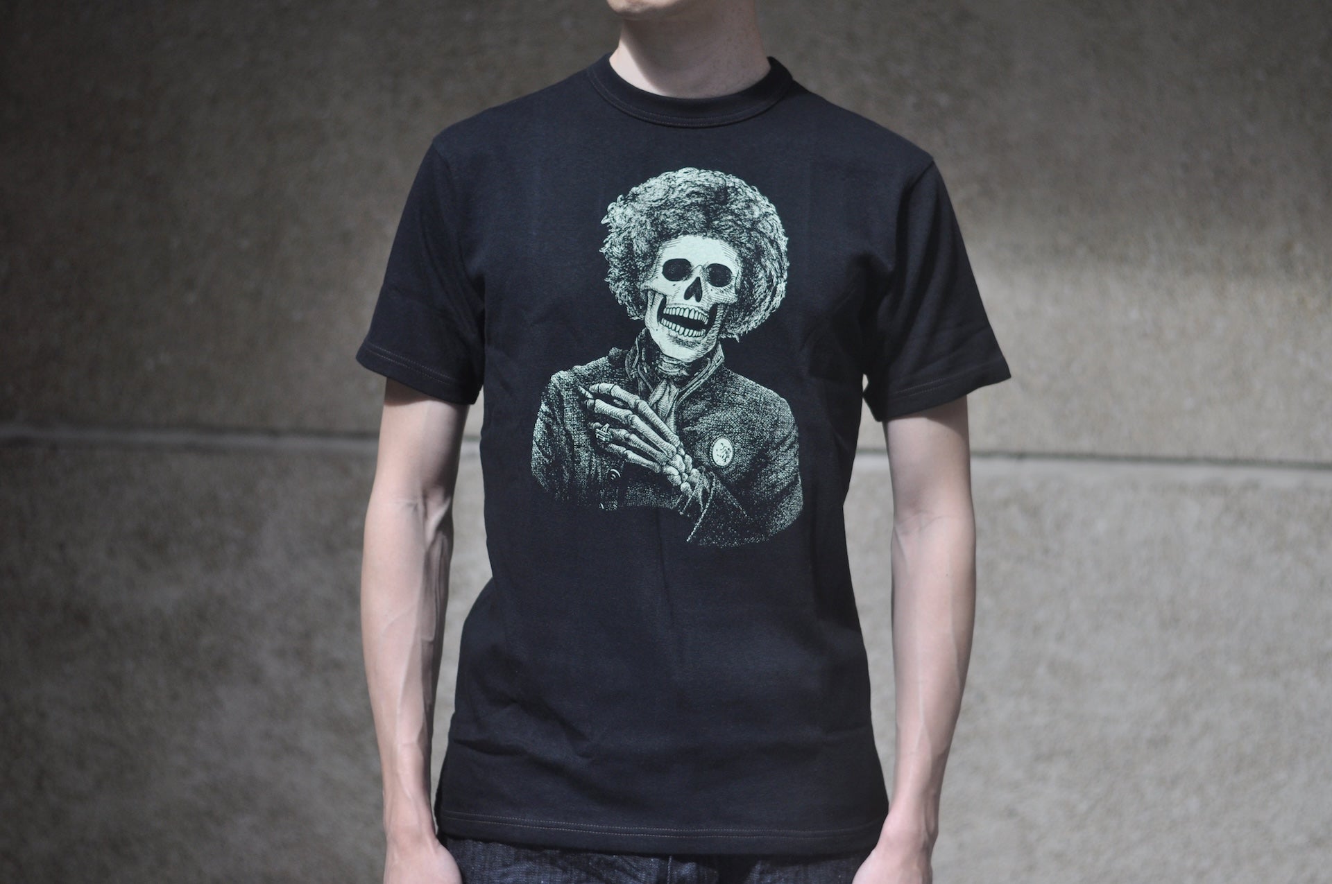 Freewheelers 6oz “STONE FREE” Graphic Tee (Shady Black)