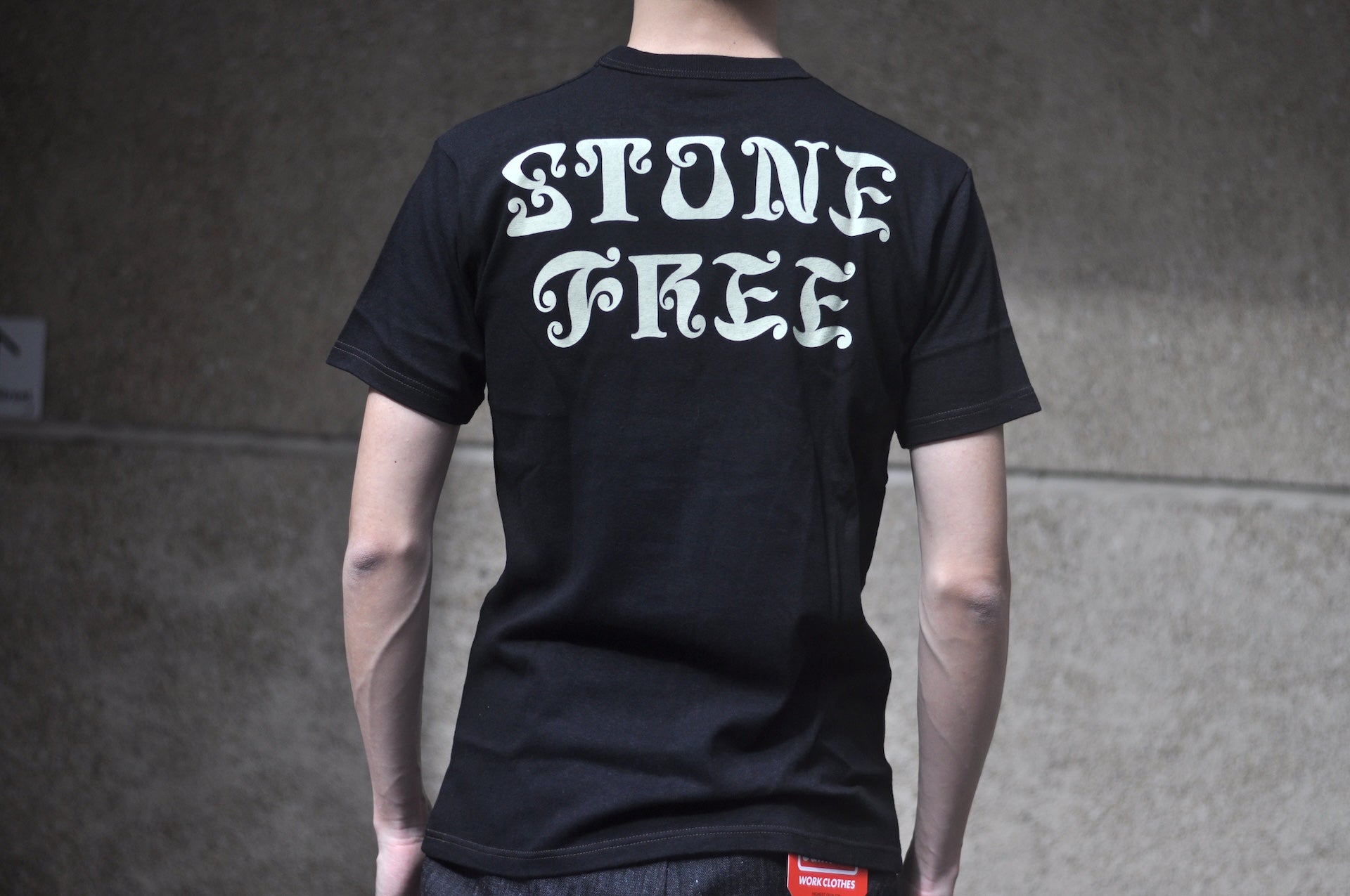 Freewheelers 6oz “STONE FREE” Graphic Tee (Shady Black)