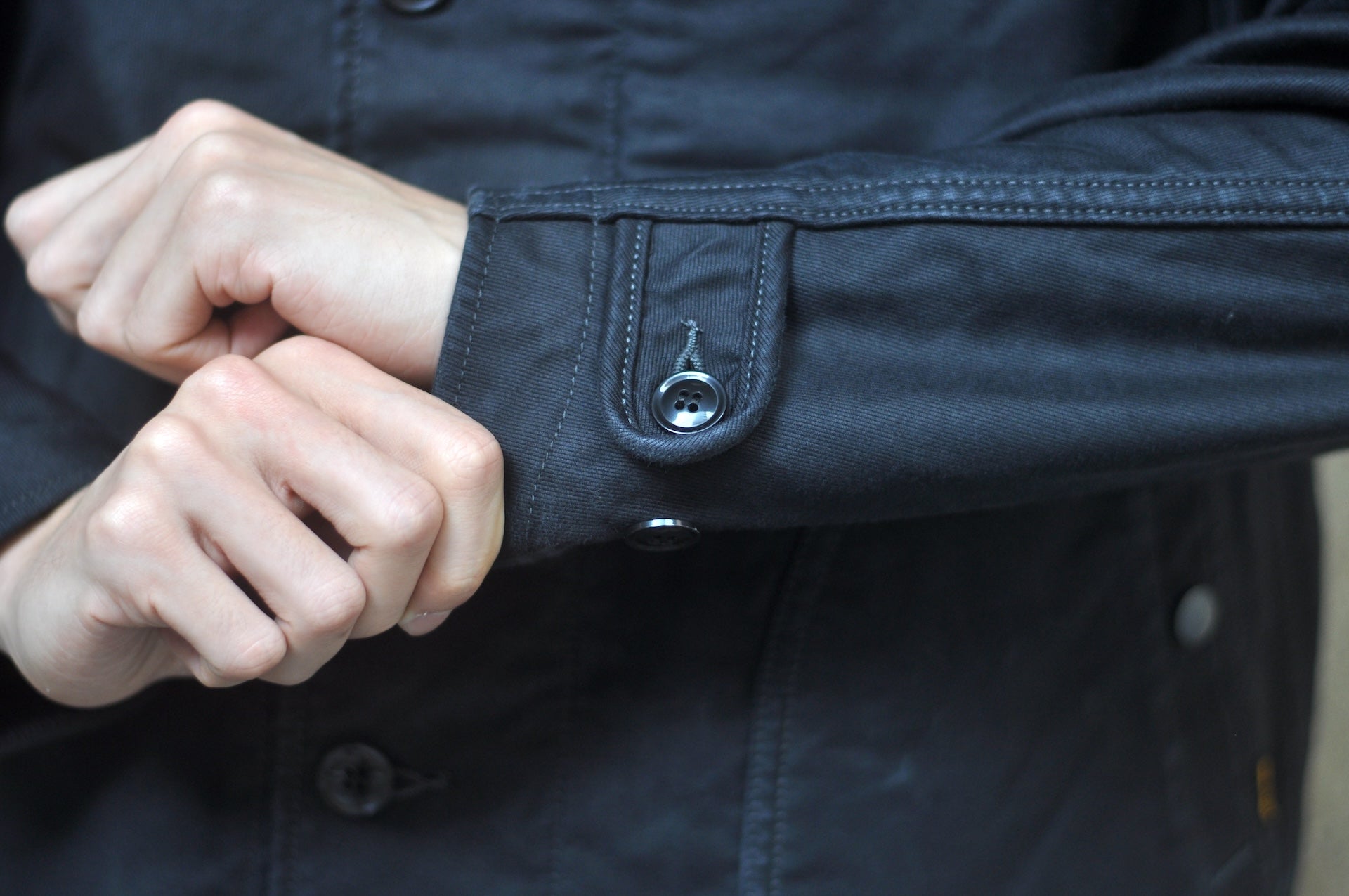 Iron Heart 12oz Whipcord "Multi-Season" N-1 Deck Jacket (Black)