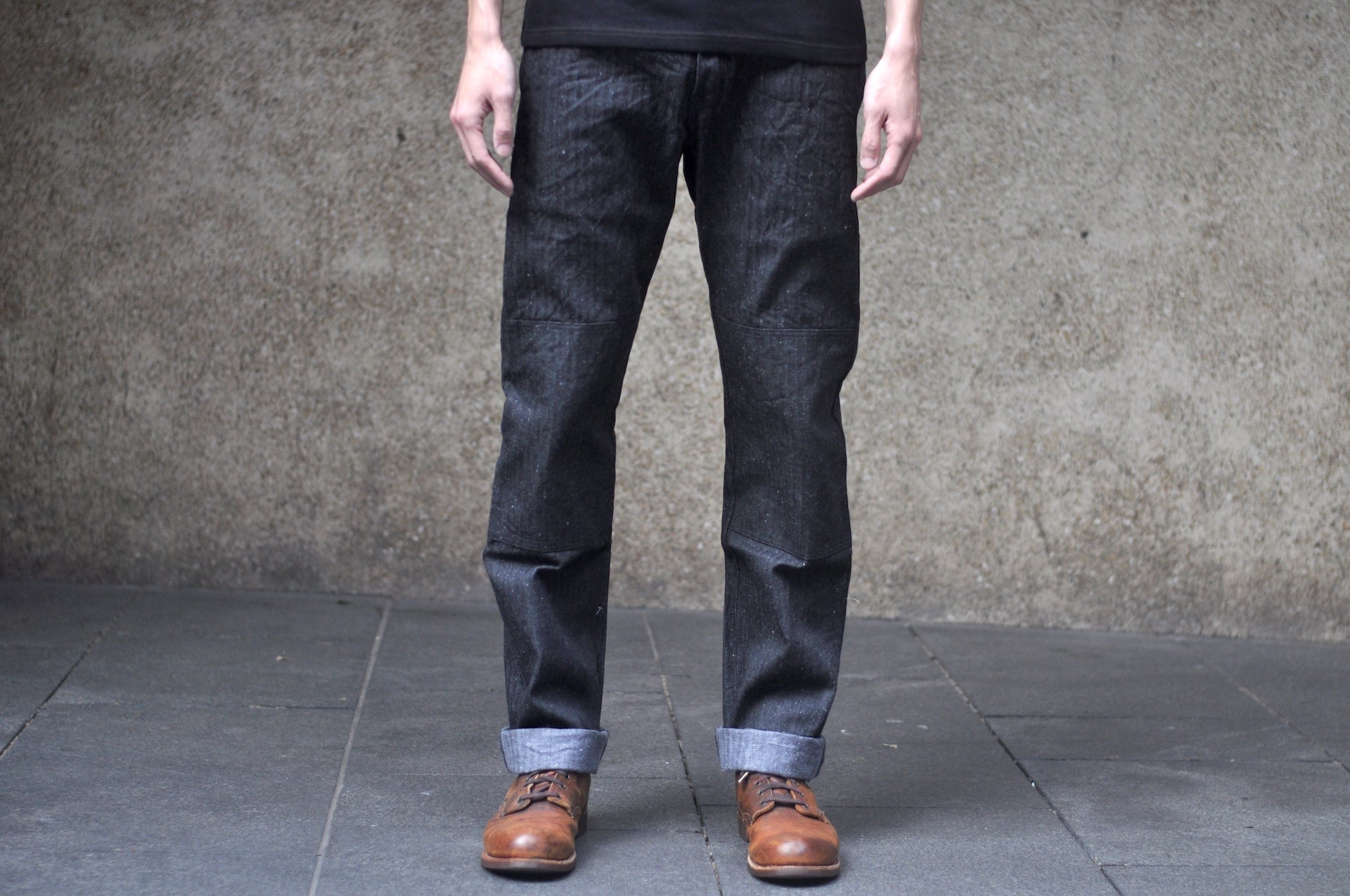 Samurai 13oz HBT Denim Double-Knee Work Pants (Black)