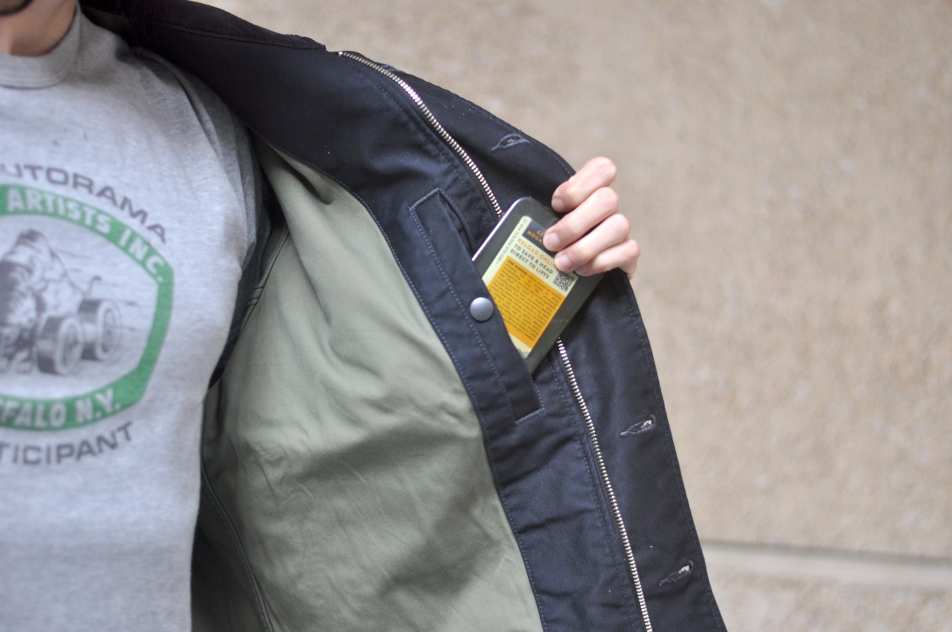 Iron Heart 12oz Whipcord "Multi-Season" N-1 Deck Jacket (Black)