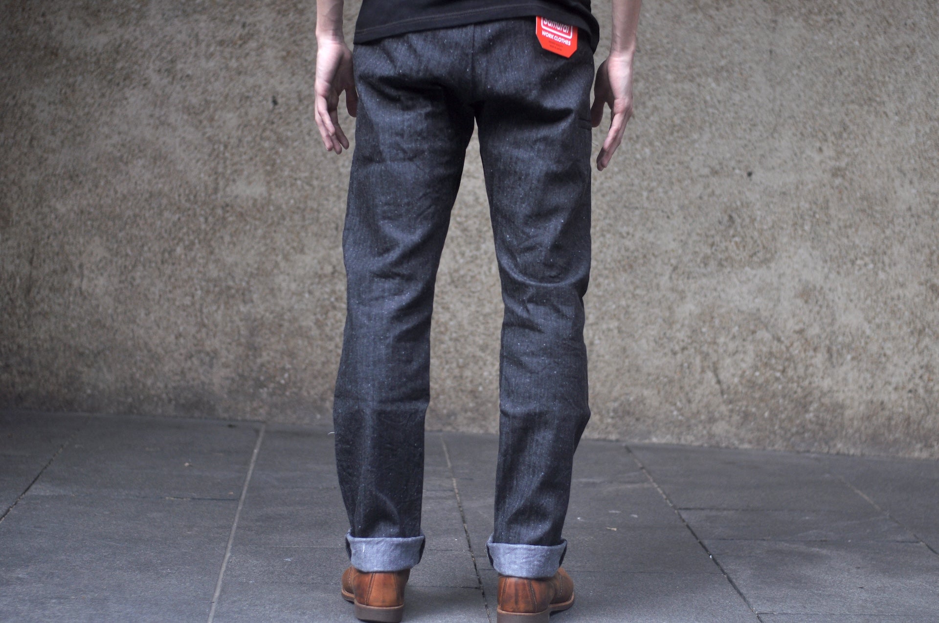 Samurai 13oz HBT Denim Double-Knee Work Pants (Black)