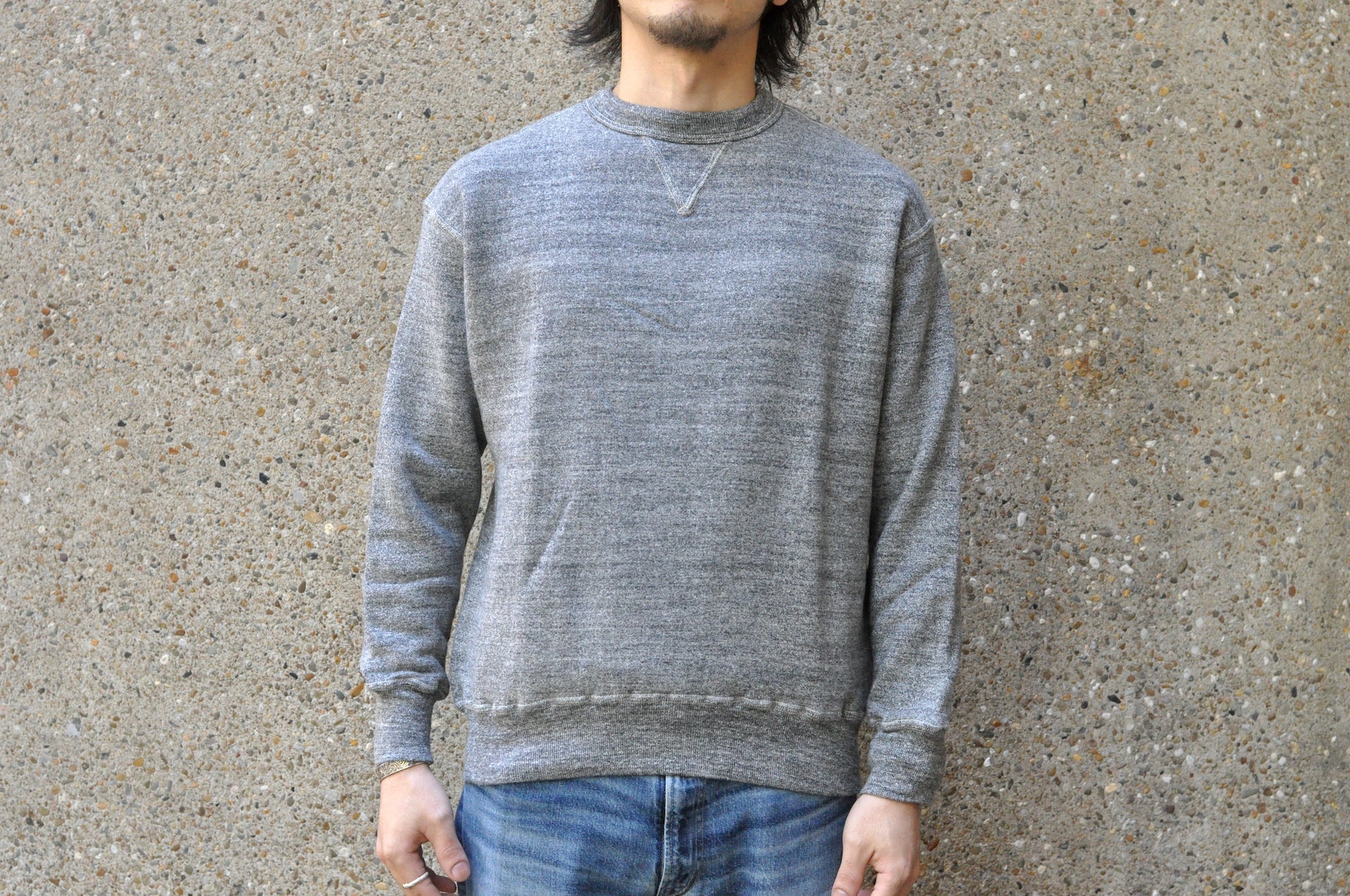 Dubble Works 11oz "Tsuri-ami" Loopwheeled Sweatshirt (Heather Charcoal)