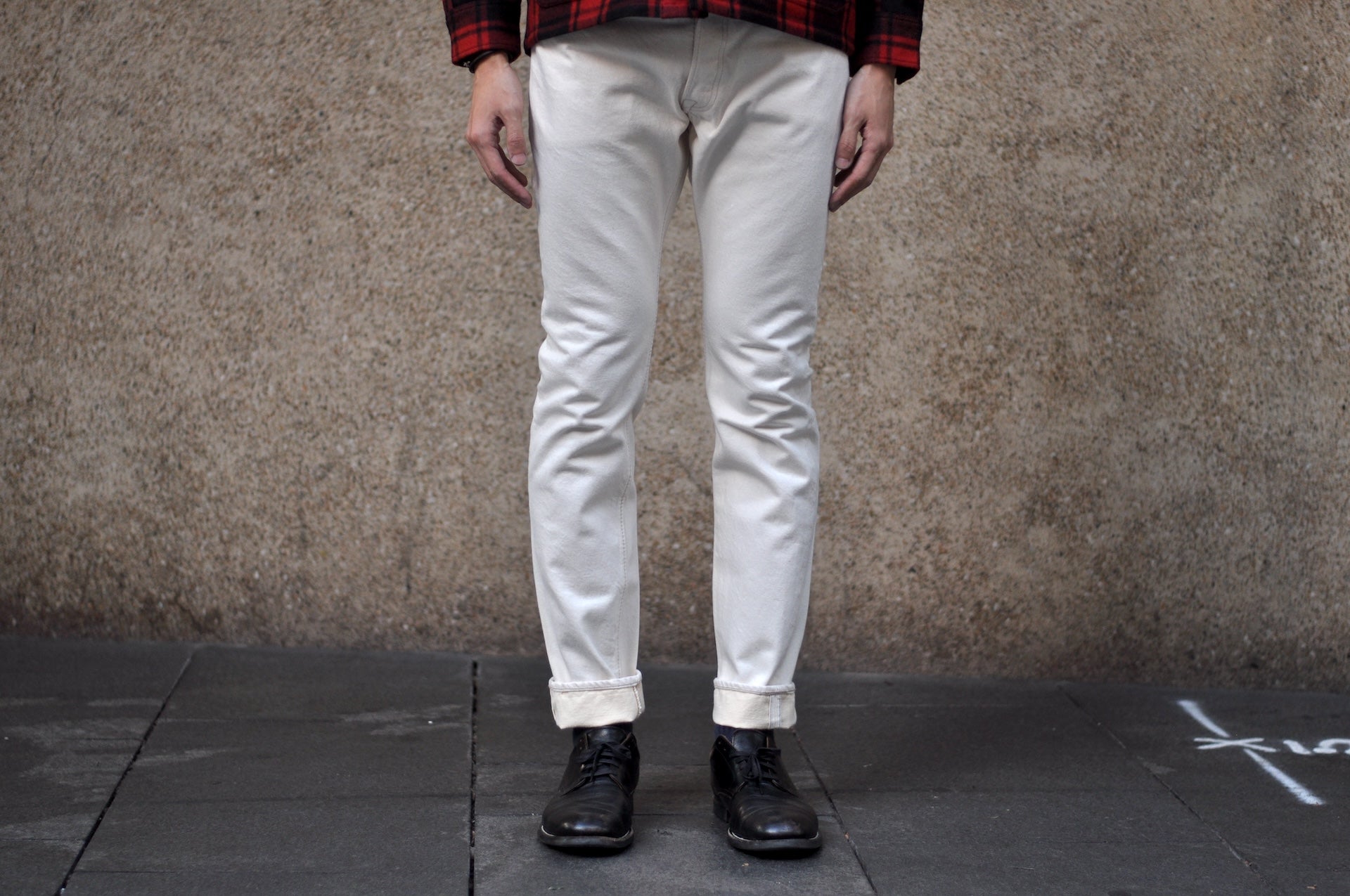 Pure Blue Japan 14oz 1172-2 Ecru X Beige Denim (Relaxed Tapered fit)
