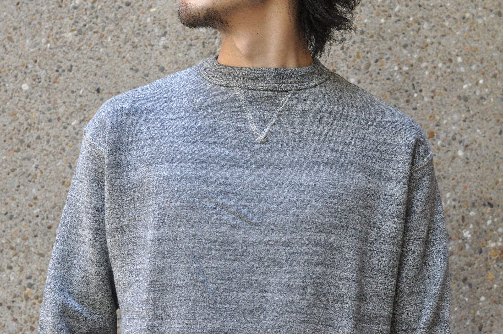 Dubble Works 11oz "Tsuri-ami" Loopwheeled Sweatshirt (Heather Charcoal)