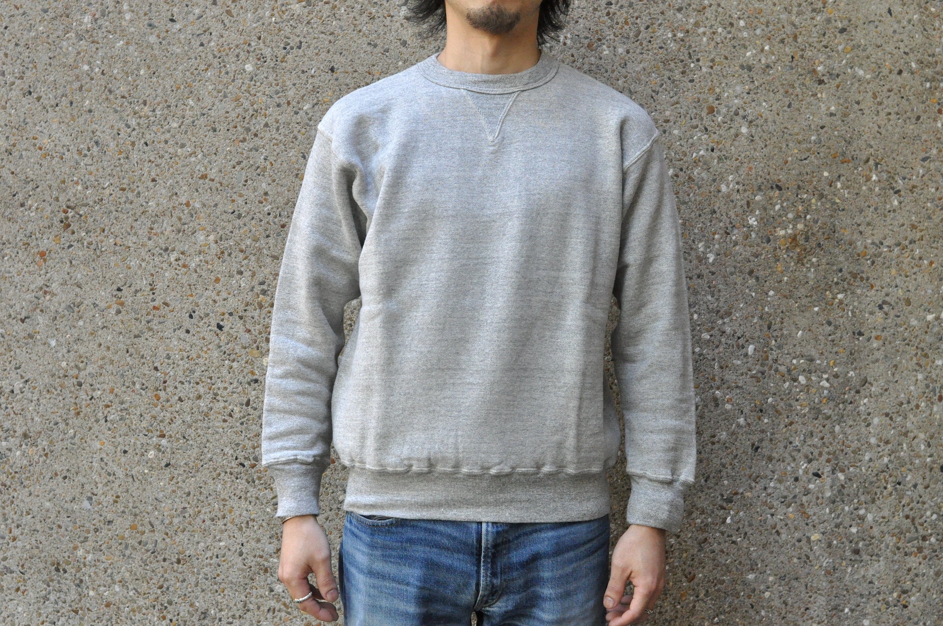 Dubble Works 11oz "Tsuri-ami" Loopwheeled Sweatshirt (Heather Grey)