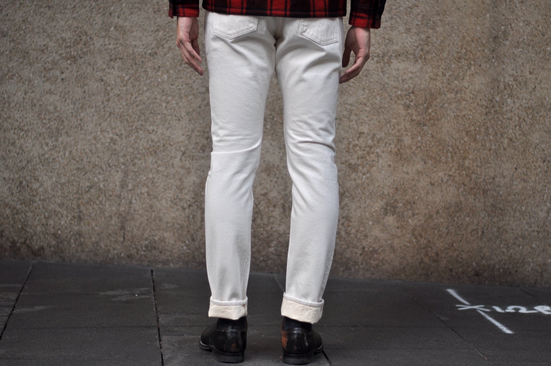Pure Blue Japan 14oz 1172-2 Ecru X Beige Denim (Relaxed Tapered fit)