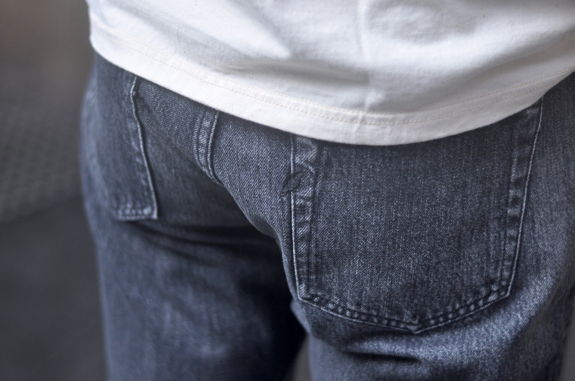 Pure Blue Japan 14oz Black Dyed “Natural Used Wash” USED-003-BK Denim (Regular Straight fit)