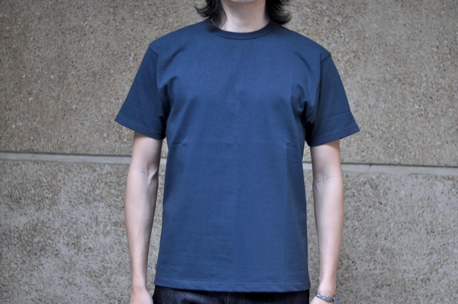 Unique Garment 8oz ‘Drill’ Loopwheeled Tee (Midnight Navy)