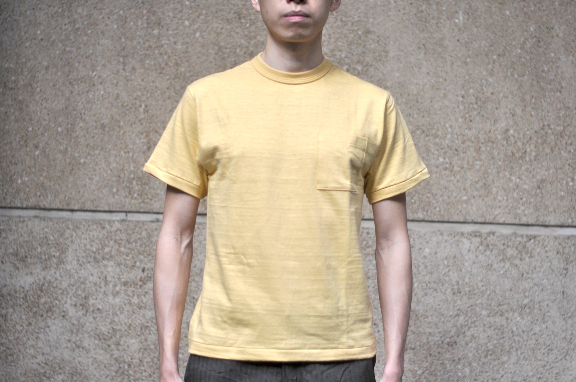 Warehouse 5.5oz "Bamboo Textured" Pocket Tee (Straw)
