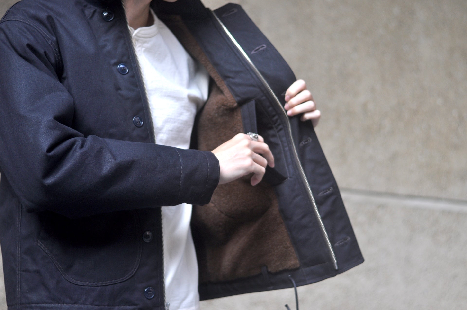 Freewheelers Late 1930s “Civilian Deck Jacket” (Dark Navy)