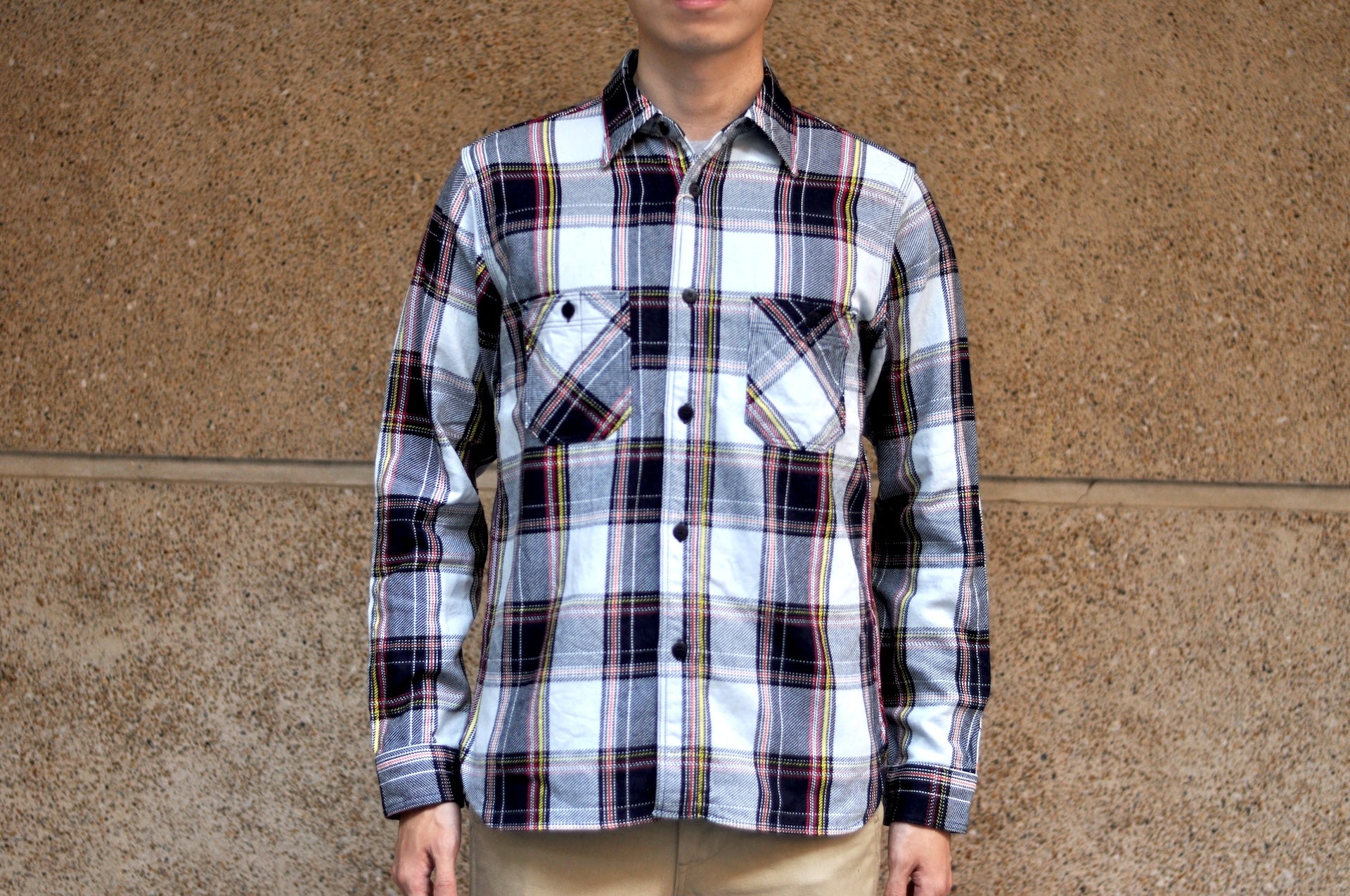 Samurai Indigo Dyed Heavyweight Flannel Workshirt (Storm Cloud Blue)