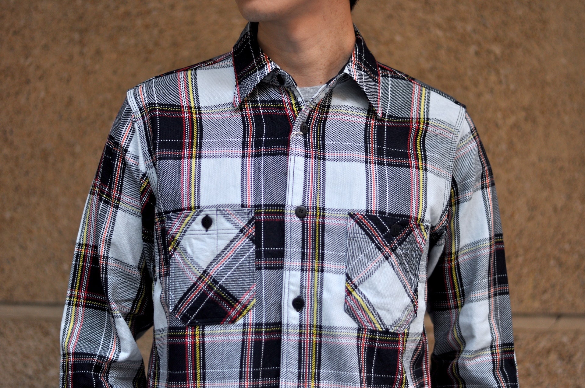 Samurai Indigo Dyed Heavyweight Flannel Workshirt (Storm Cloud Blue)