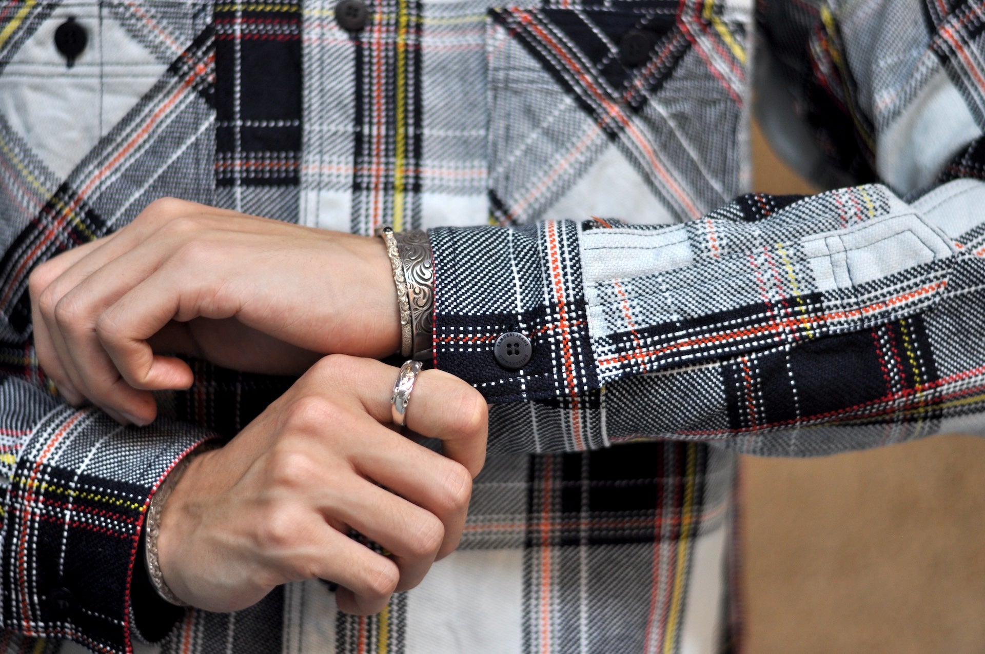 Samurai Indigo Dyed Heavyweight Flannel Workshirt (Storm Cloud Blue)