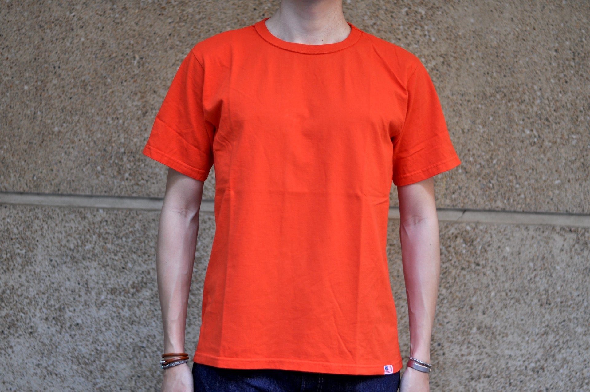 Studio D'Artisan 7oz 'USA Cotton' Loopwheeled Tee (Orange)